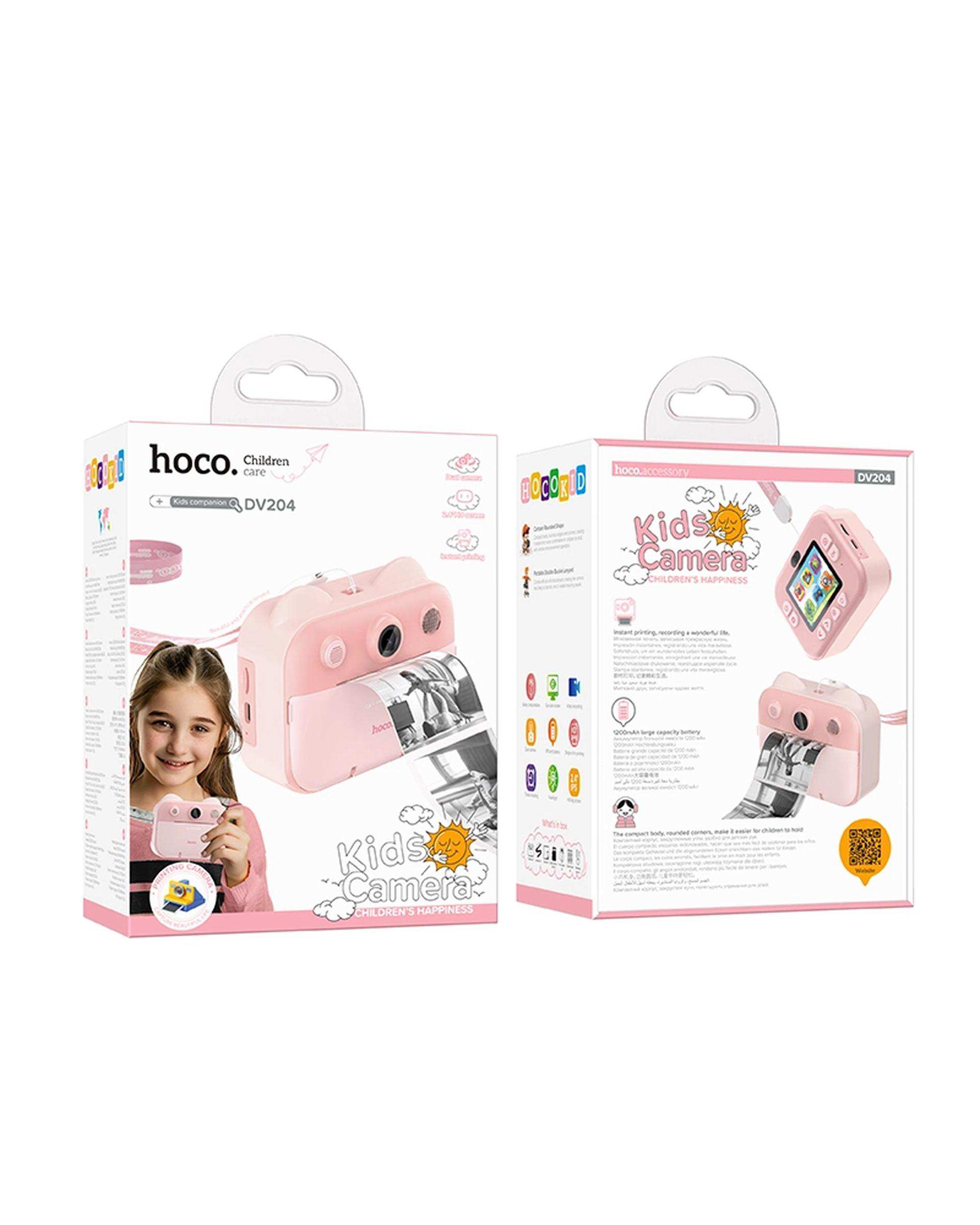 دوربین دیجیتال چاپ سریع کودکان صورتی هوکو Hoco مدل DV204