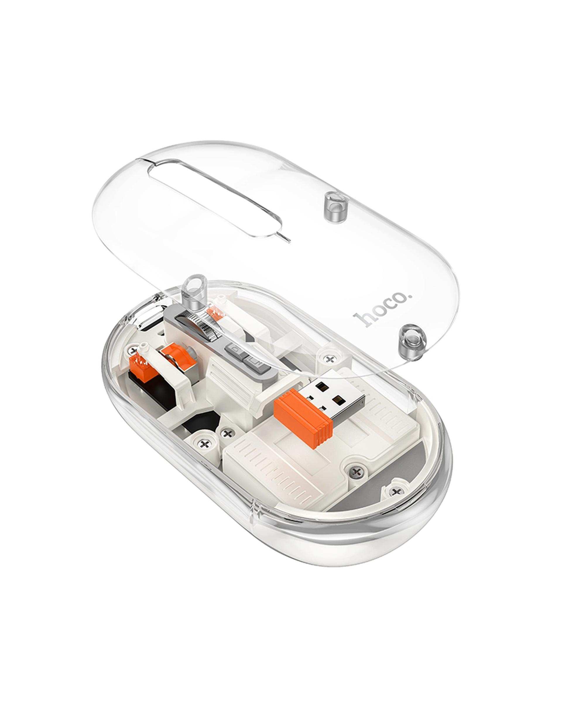 ماوس بی سیم بی صدا خاکستری هوکو Hoco مدل GM35