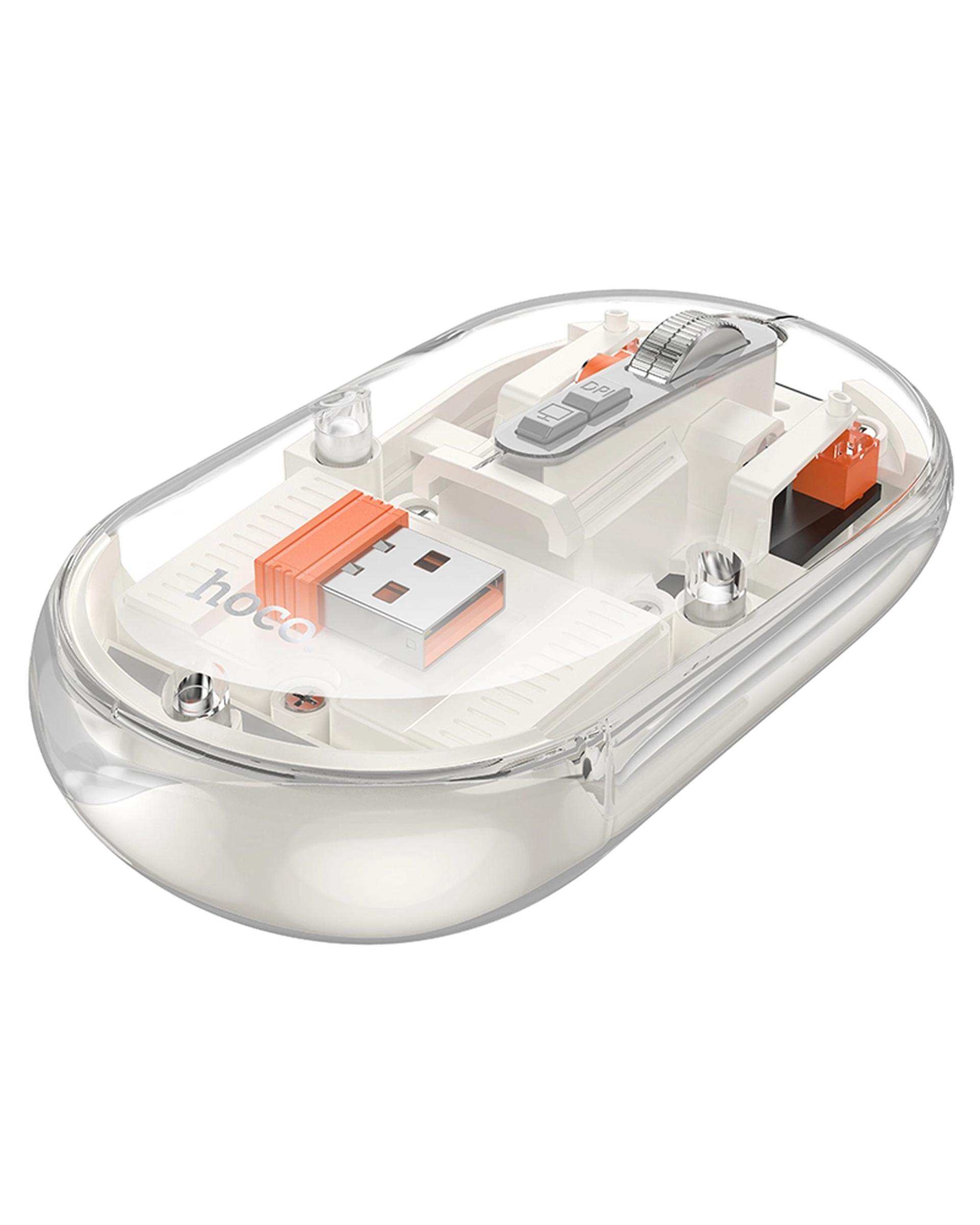 ماوس بی سیم بی صدا خاکستری هوکو Hoco مدل GM35