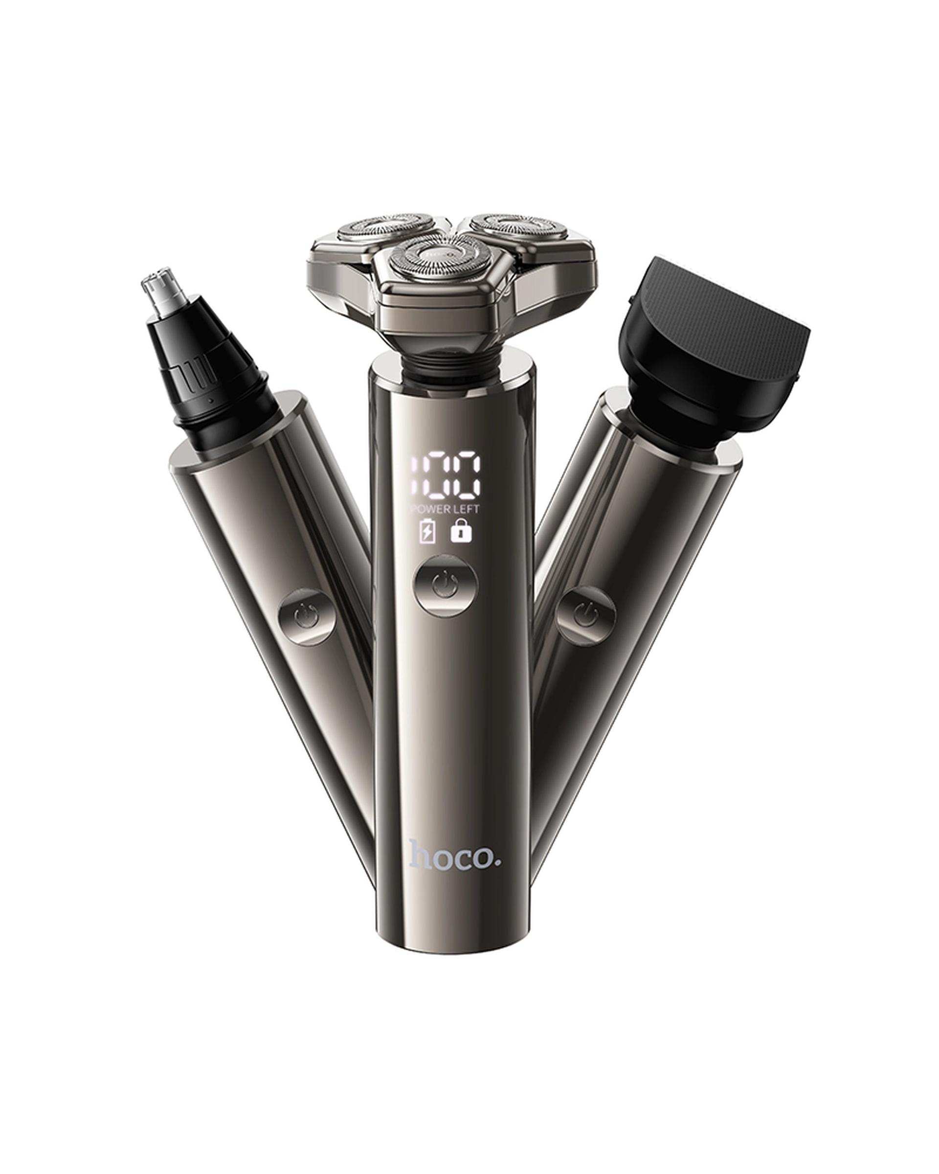 ست ماشین اصلاح صورت و گوش و بینی خاکستری هوکو Hoco مدل HP36