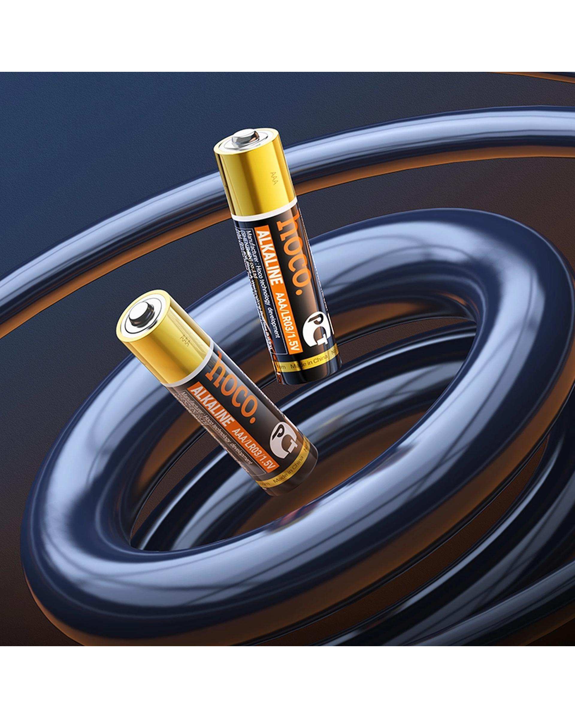 باتری نیم قلمی هوکو Hoco مدل DLR02 AAA LR03 بسته 4 عددی