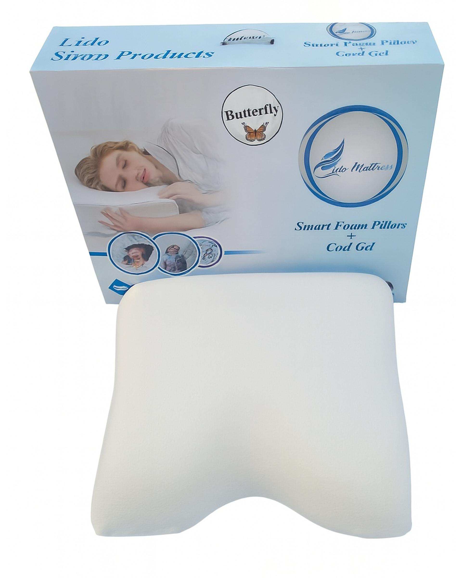 بالش طبی مموری لیدو Lido مدل پروانه ای کد BP64 سایز 40×60