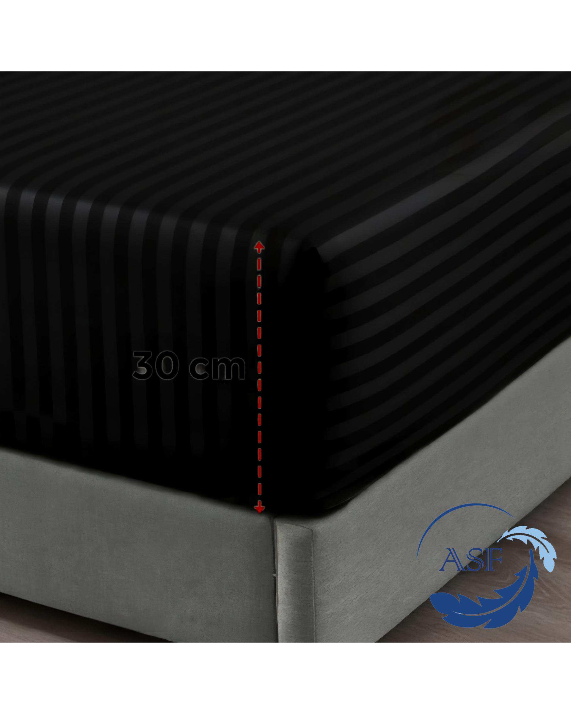 سرویس لحاف روتختی تک نفره 6 تکه عرض ۹۰ مشکی ای اس اف ASF مدل JACQUARD & SATIN با پارچه لوکس ژاکارد