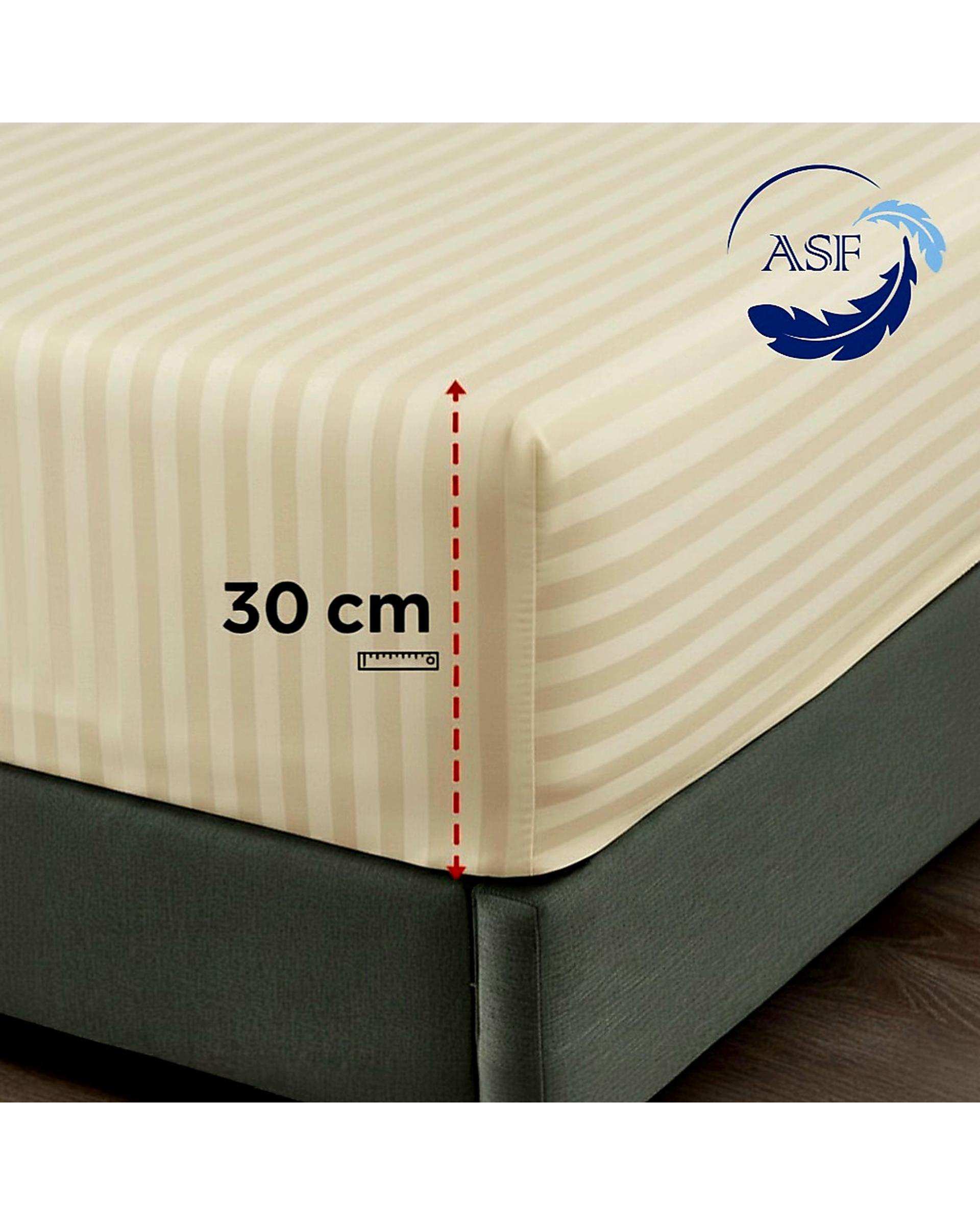 سرویس لحاف روتختی تک نفره 6 تکه عرض ۹۰ کرم ای اس اف ASF مدل JACQUARD & SATIN با پارچه لوکس ژاکارد