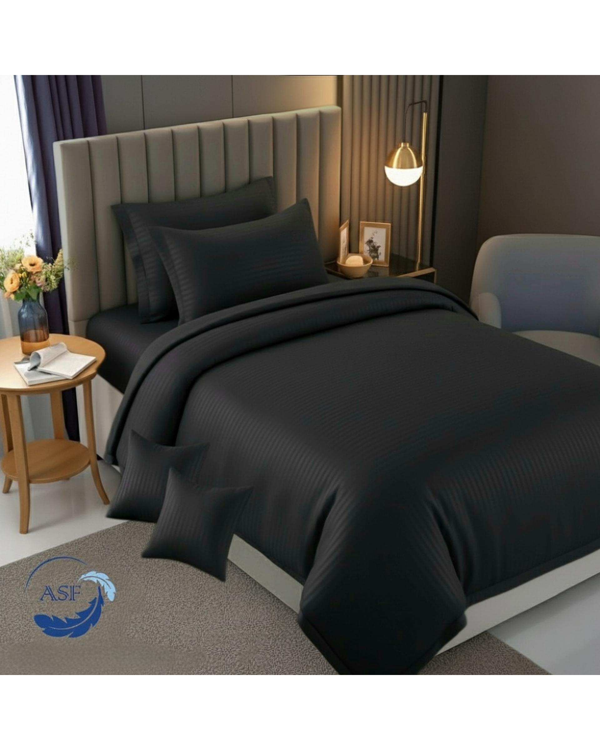 سرویس لحاف روتختی تک نفره 6 تکه عرض ۹۰ نوک مدادی ای اس اف ASF مدل JACQUARD & SATIN با پارچه لوکس ژاکارد