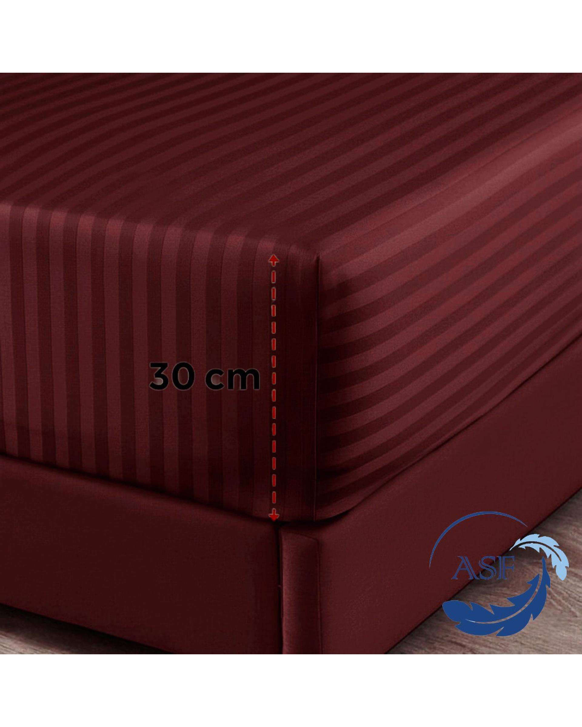 سرویس لحاف روتختی تک نفره 6 تکه عرض 120 زرشکی ای اس اف ASF مدل JACQUARD & SATIN با پارچه لوکس ژاکارد