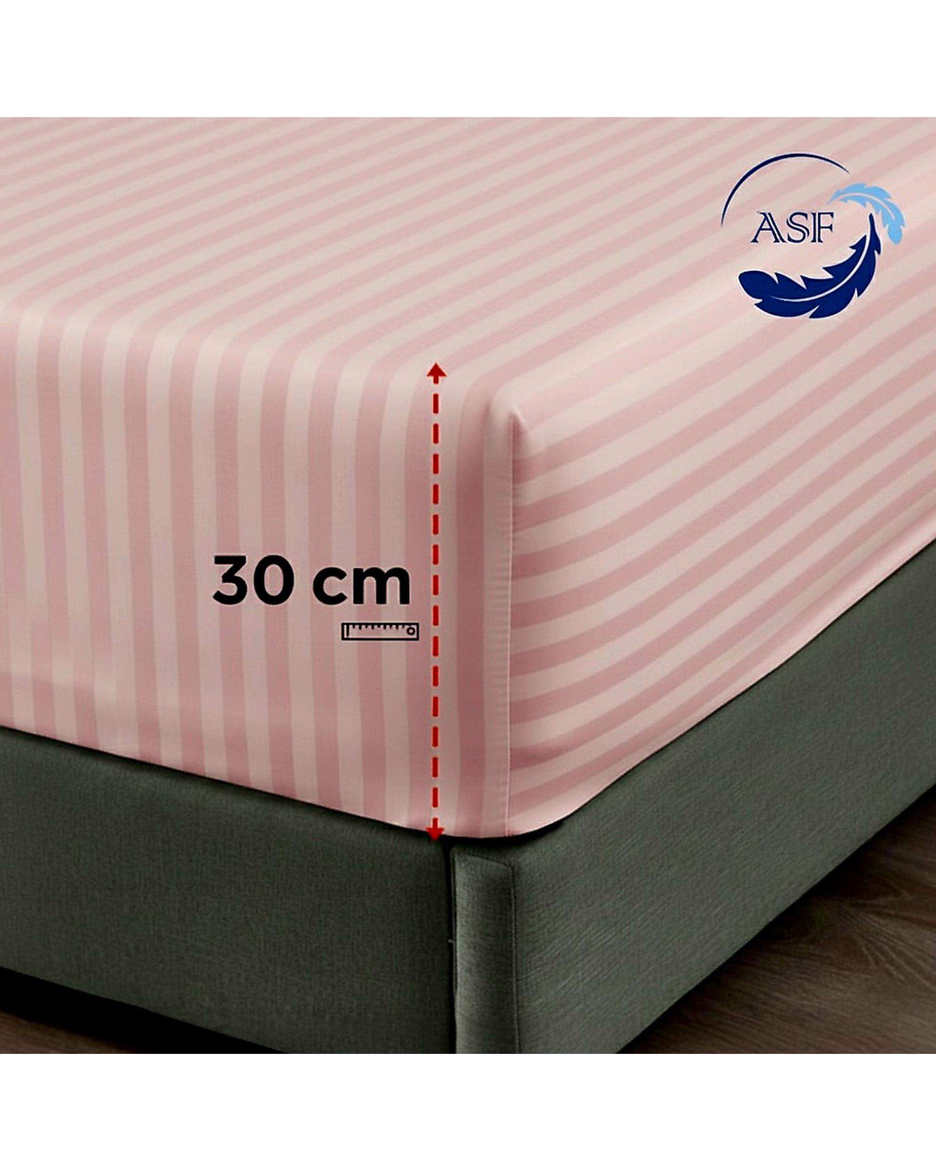 سرویس لحاف روتختی دو نفره 8 تکه عرض 140 صورتی ای اس اف ASF مدل JACQUARD & SATIN با پارچه لوکس ژاکارد