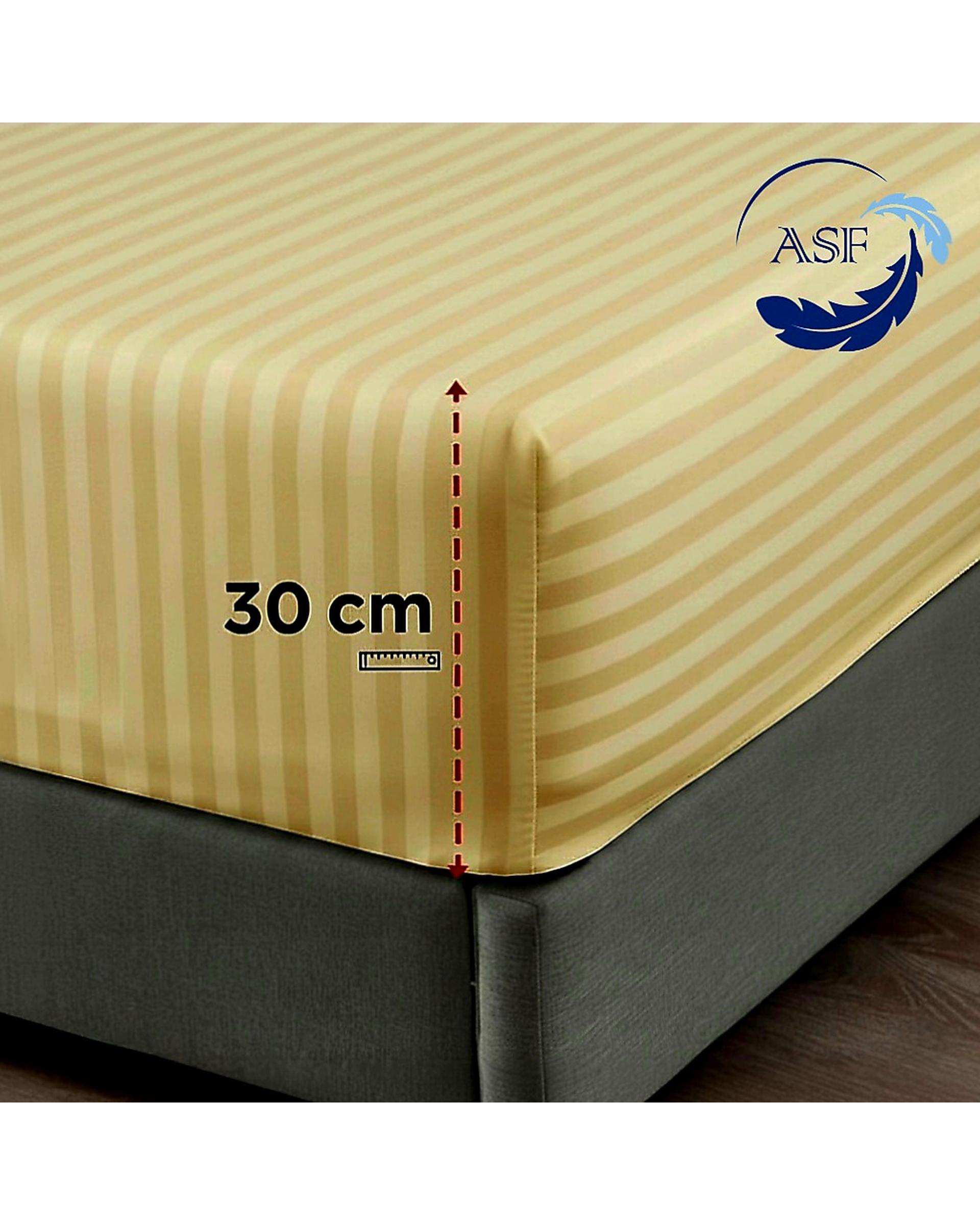 سرویس لحاف روتختی دو نفره 8 تکه عرض 140 بژ ای اس اف ASF مدل JACQUARD & SATIN با پارچه لوکس ژاکارد