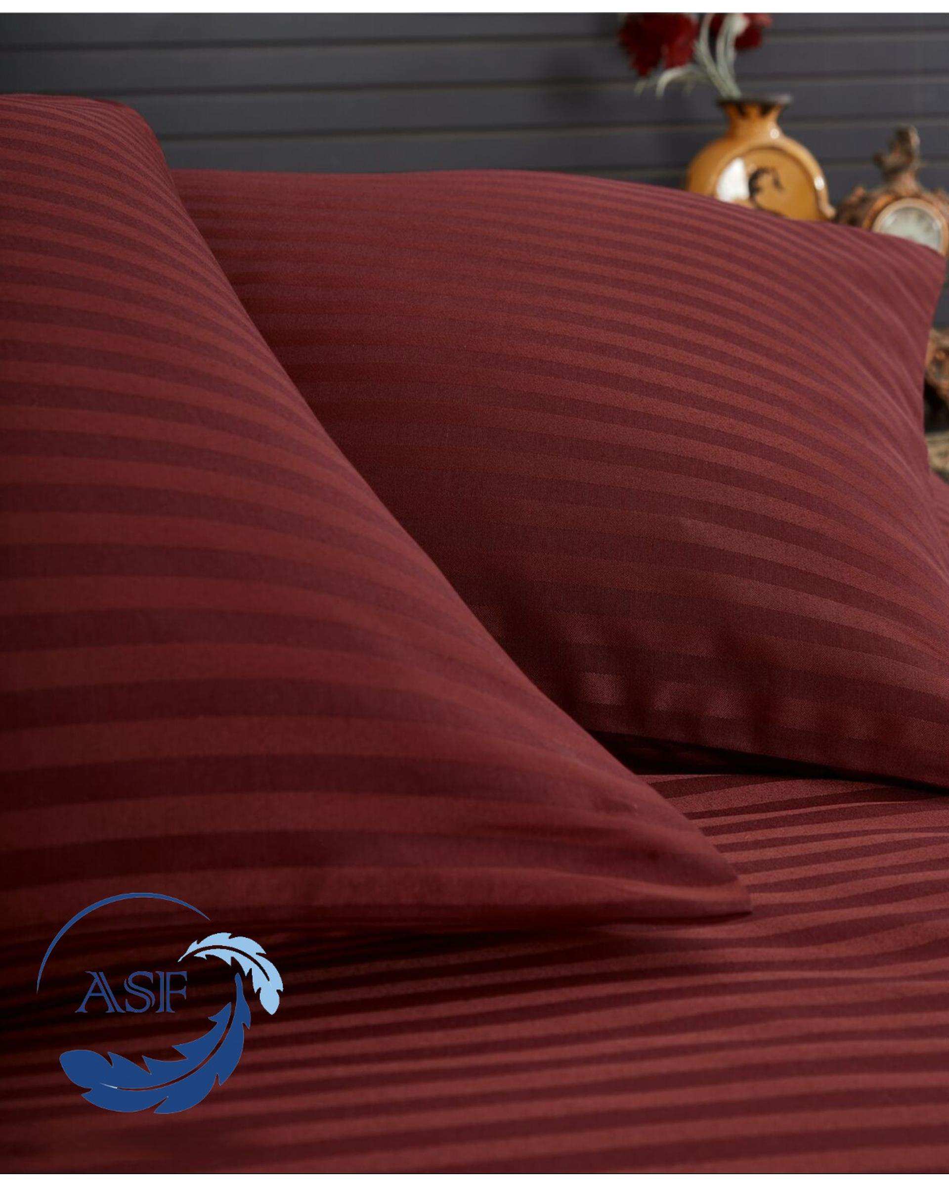 سرویس لحاف روتختی دو نفره 8 تکه عرض 180 زرشکی ای اس اف ASF مدل JACQUARD & SATIN با پارچه لوکس ژاکارد