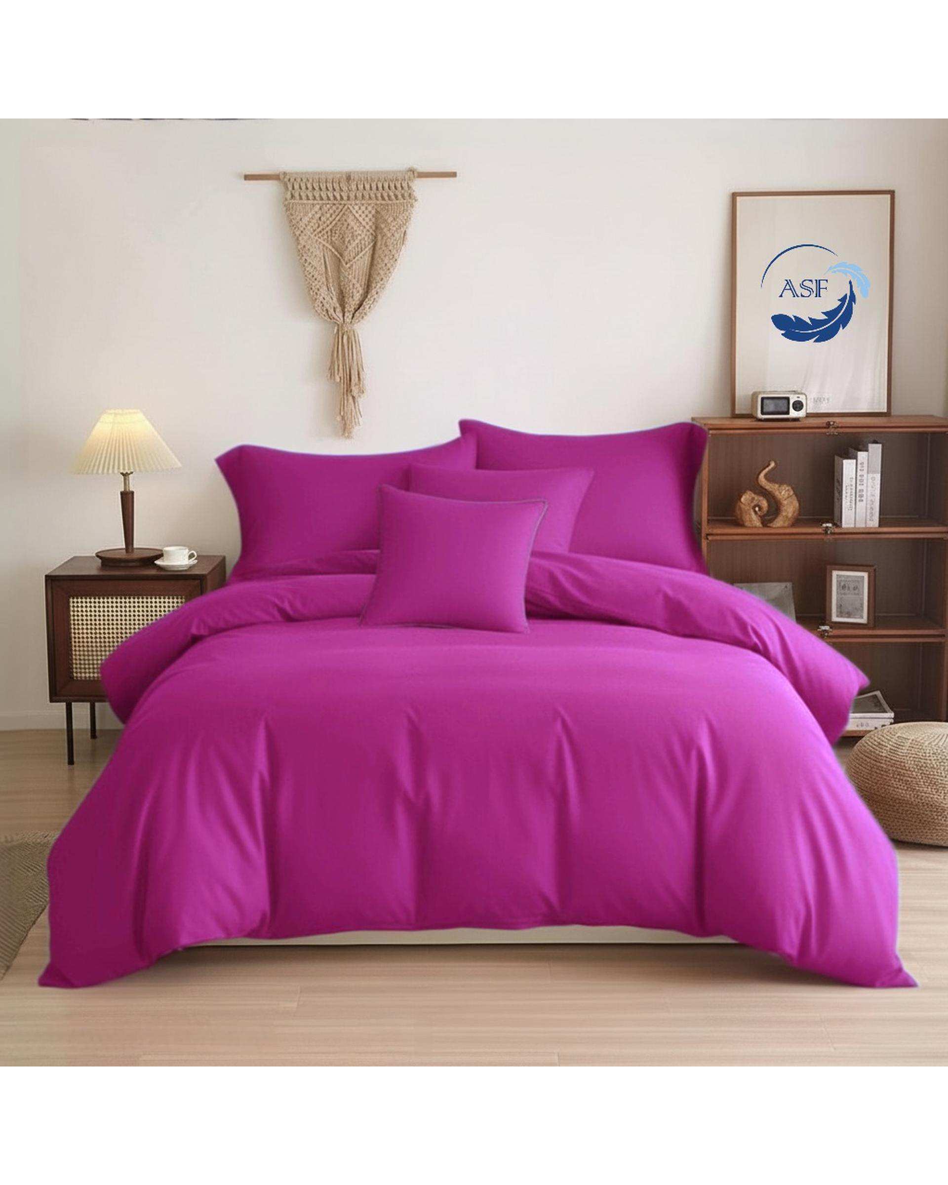 سرویس لحاف روتختی مینیمال تک نفره 6 تکه عرض 90 بنفش ای اس اف ASF مدل MICRO LADY