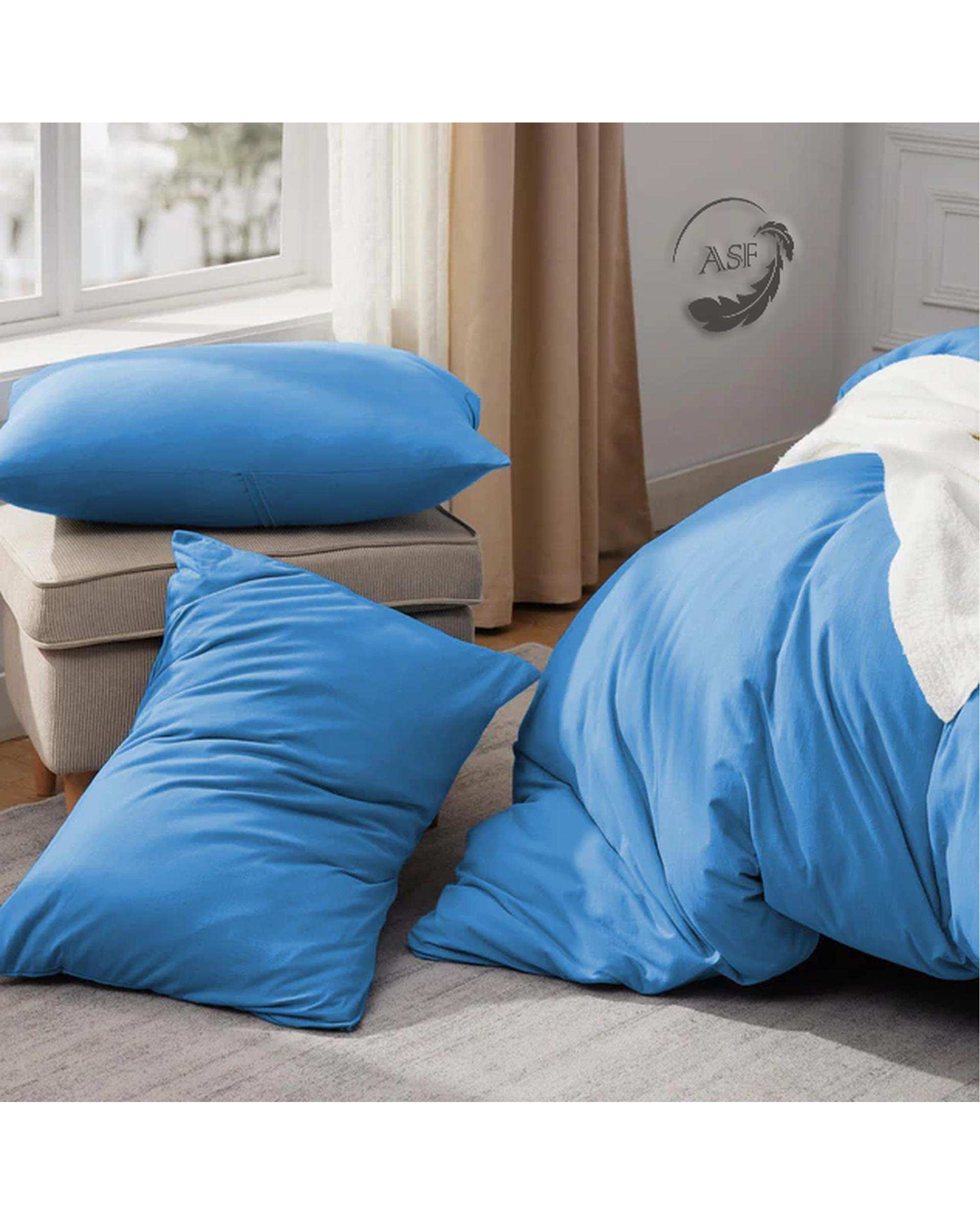 سرویس لحاف روتختی مینیمال دو نفره 8 تکه عرض 160 آبی روشن ای اس اف ASF مدل MICRO LADY