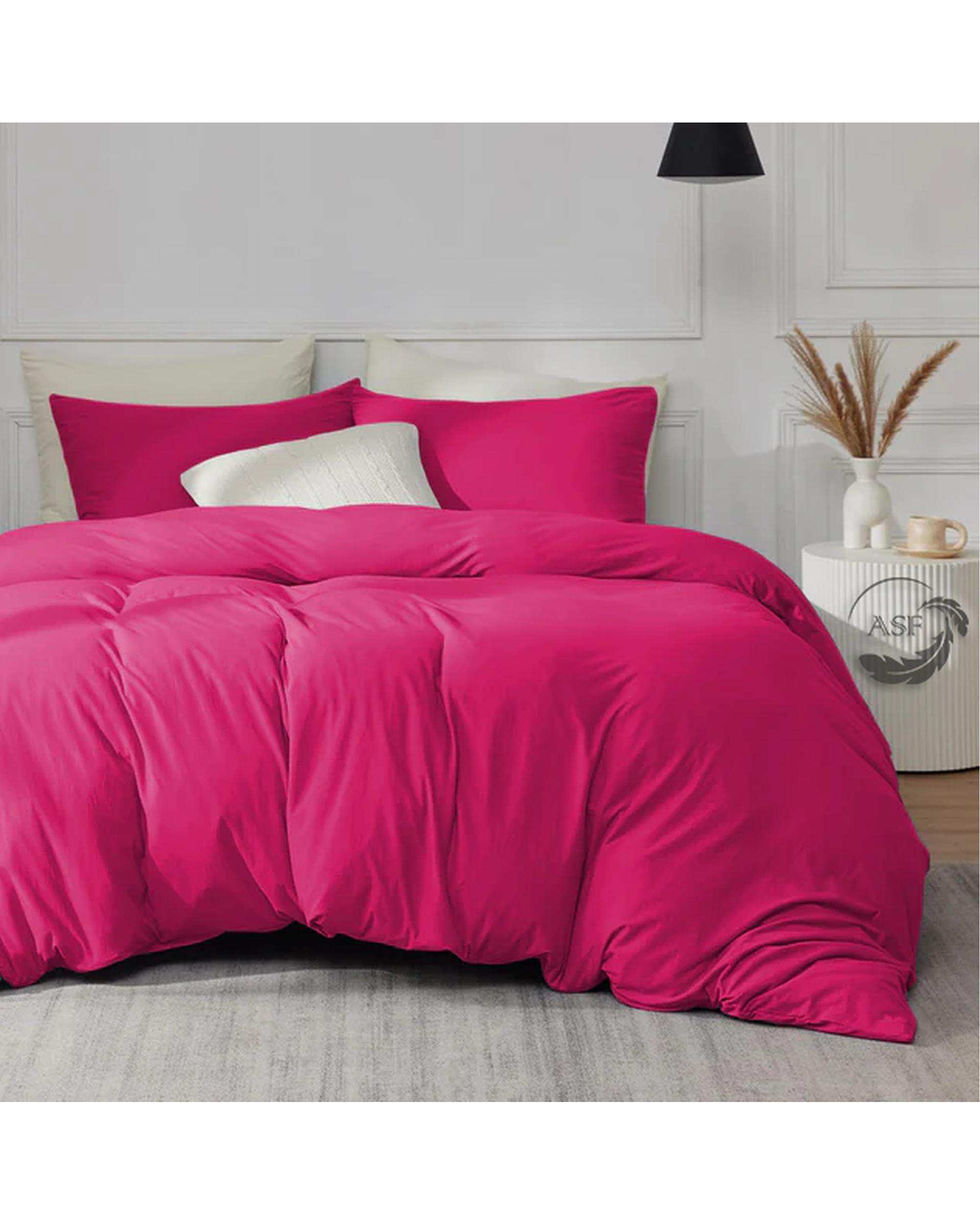 سرویس لحاف روتختی مینیمال دو نفره 8 تکه عرض 160 سرخابی ای اس اف ASF مدل MICRO LADY