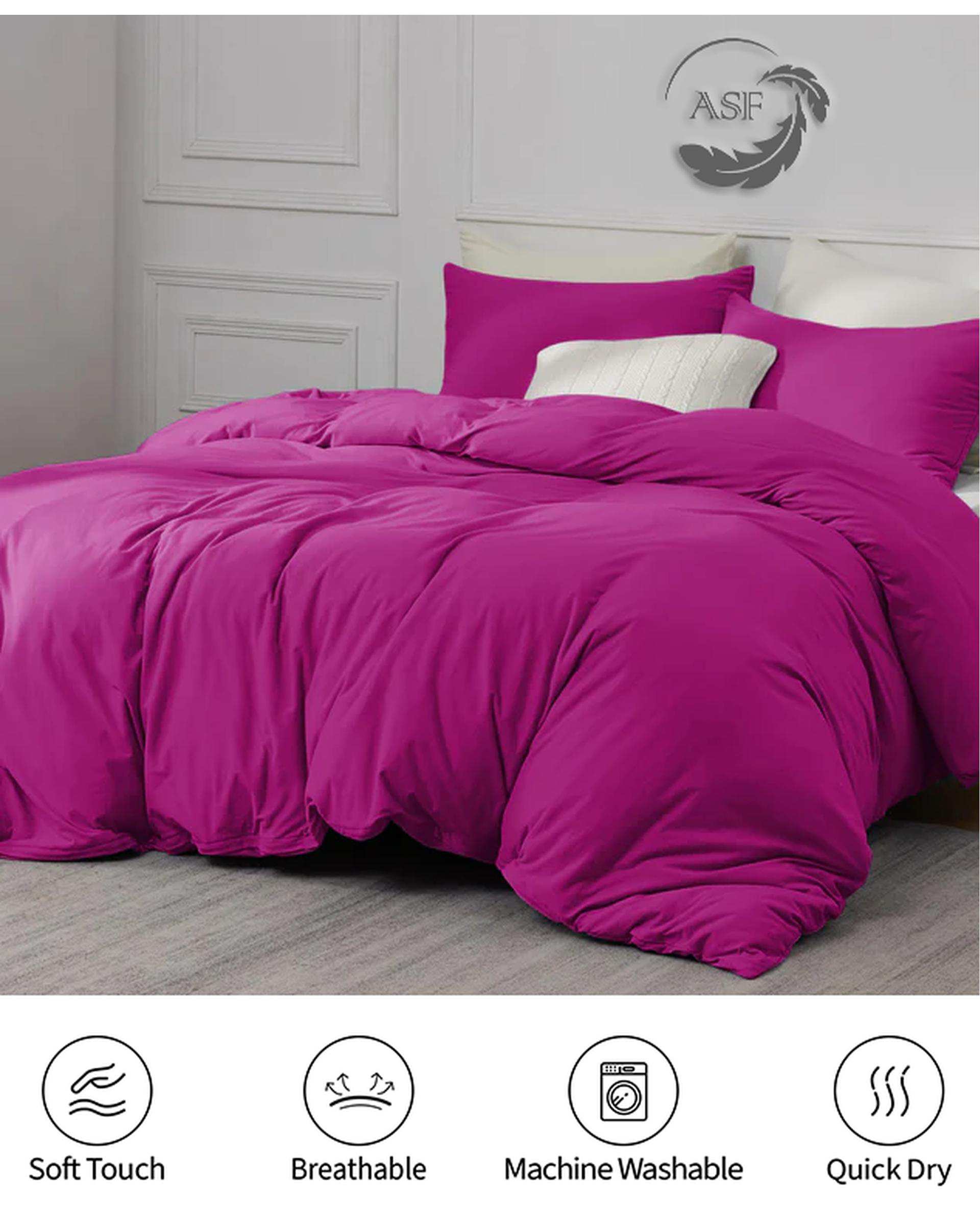 سرویس لحاف روتختی مینیمال دو نفره 8 تکه عرض 160 بنفش ای اس اف ASF مدل MICRO LADY