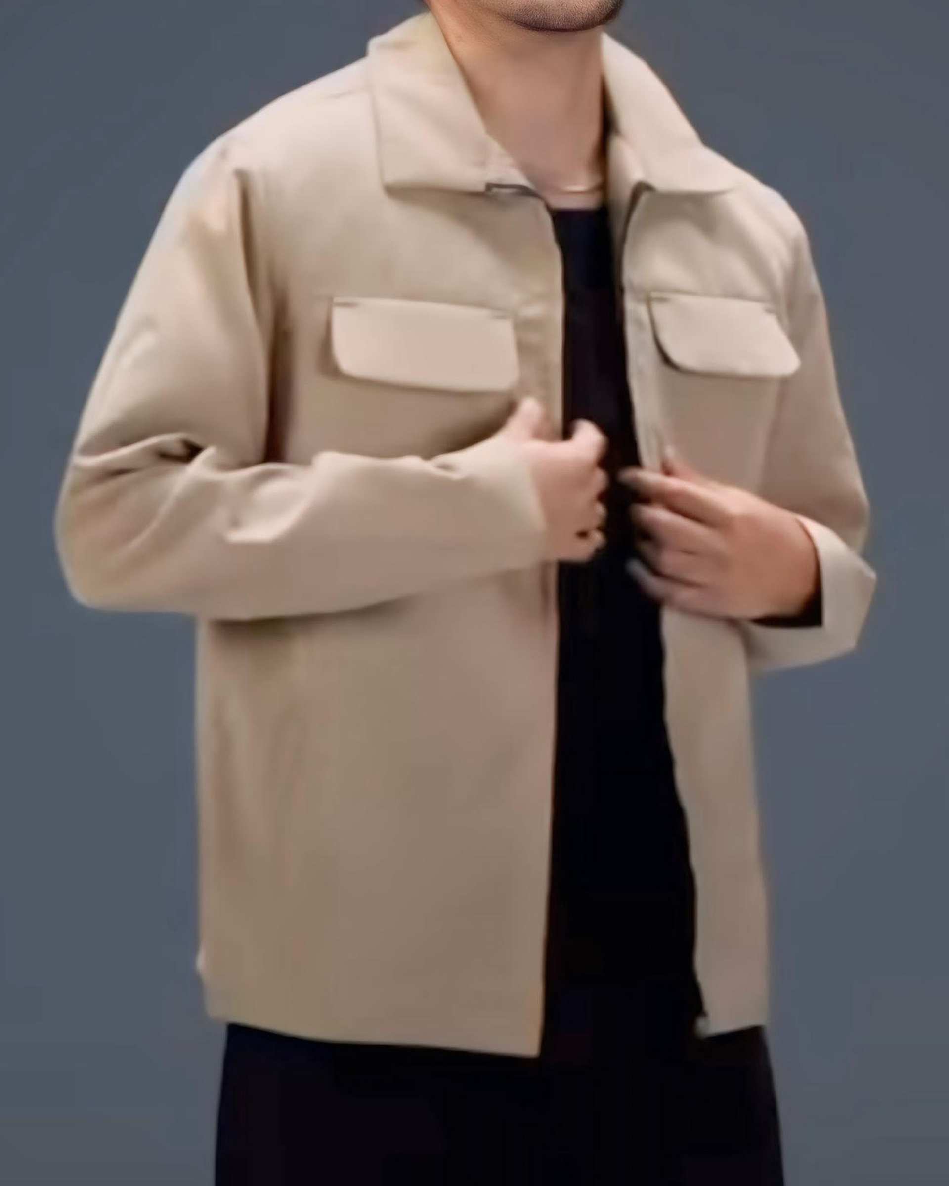 شکت مردانه دو جیب کرم دیورسو Diverso کد 4813