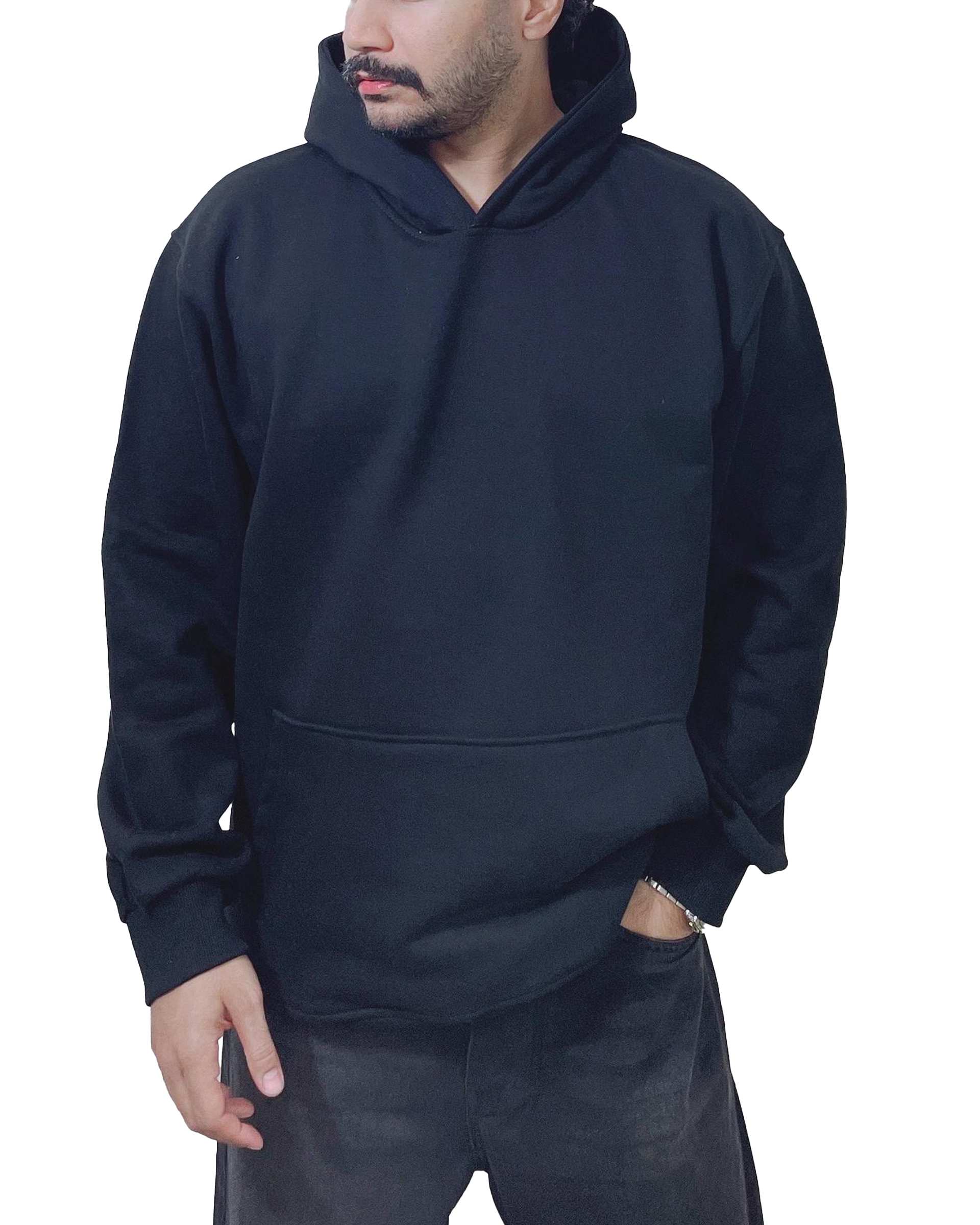 هودی مردانه بیسیک لانگ مشکی دیورسو Diverso کد 4815