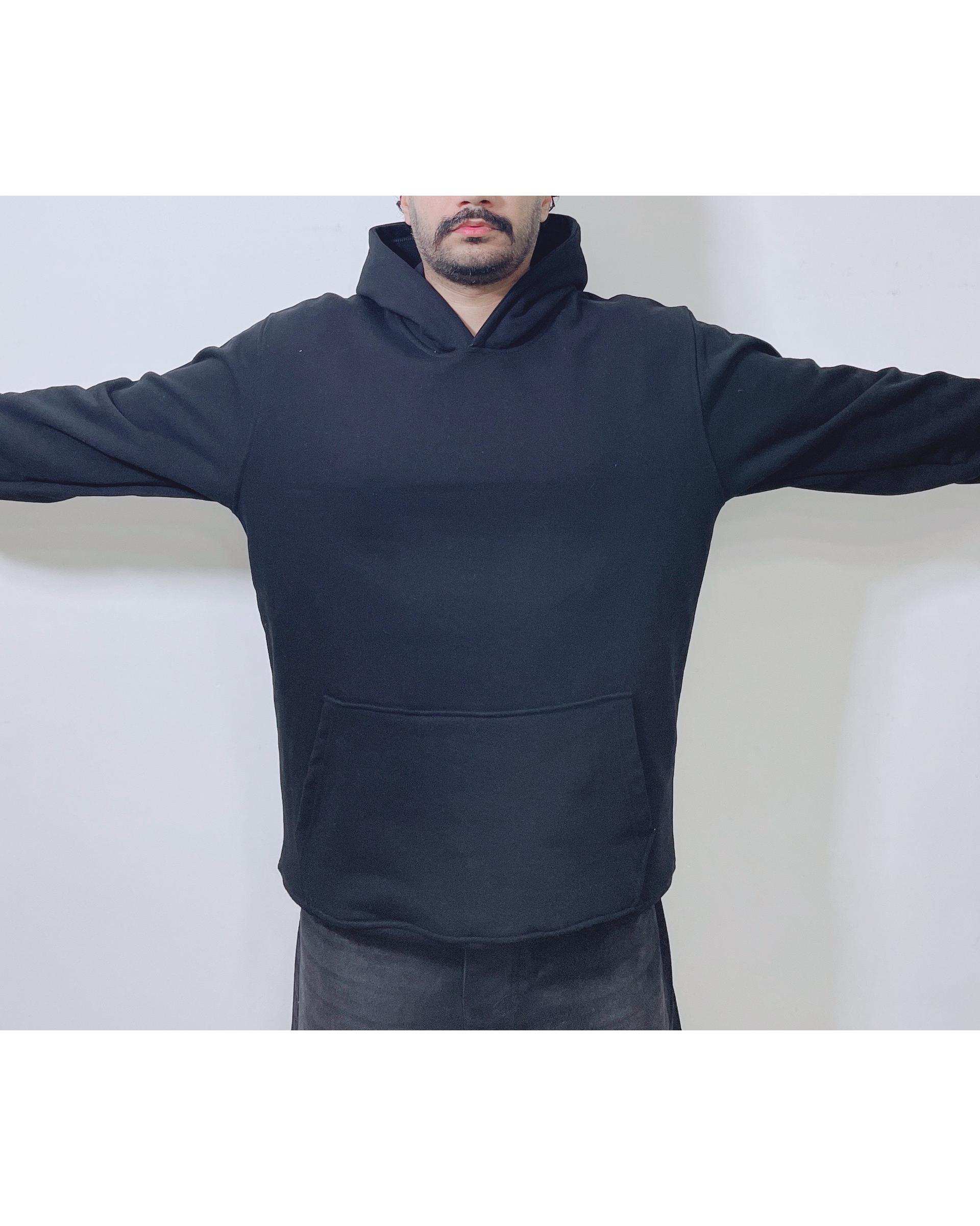 هودی مردانه بیسیک لانگ مشکی دیورسو Diverso کد 4815