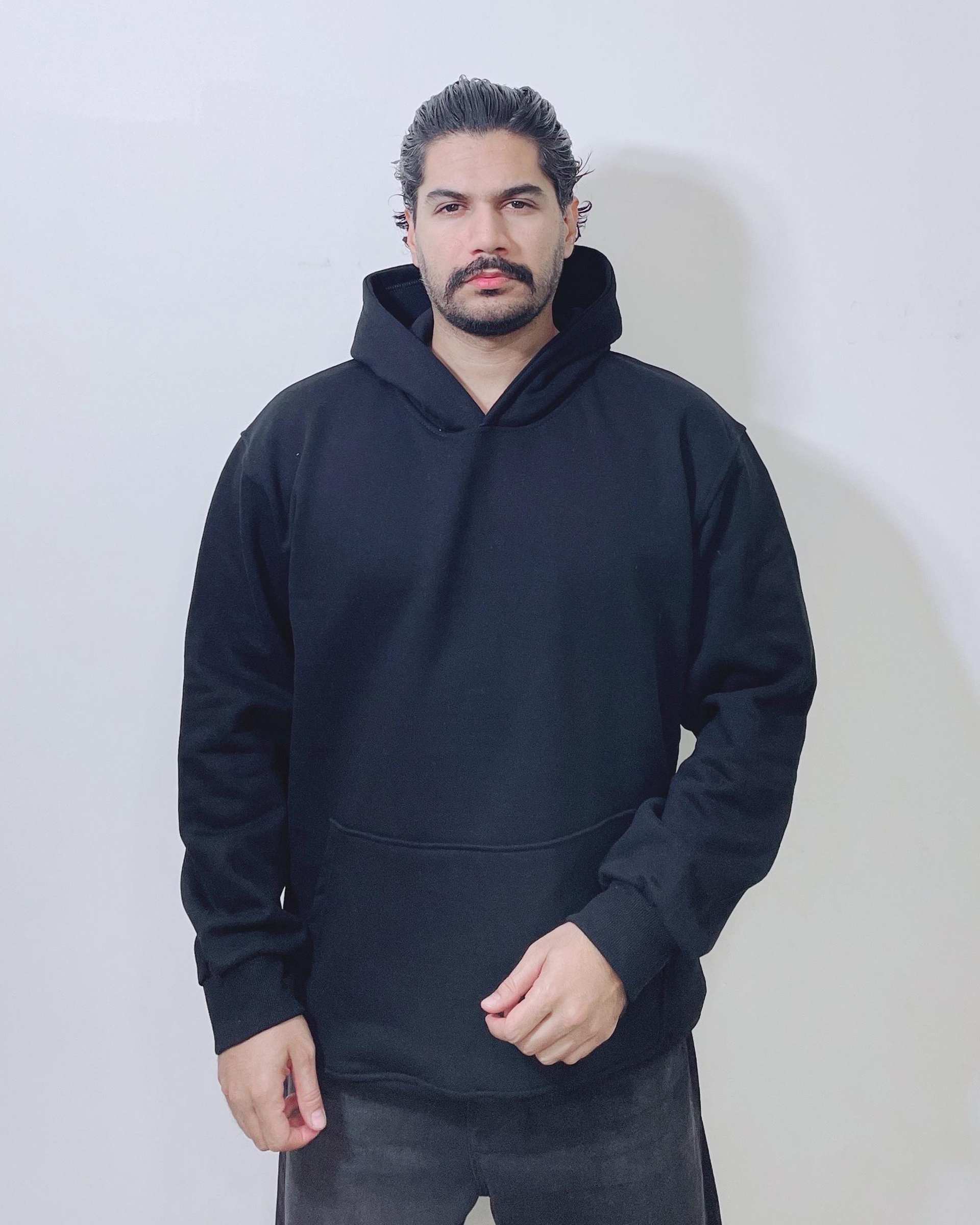 هودی مردانه بیسیک لانگ مشکی دیورسو Diverso کد 4815