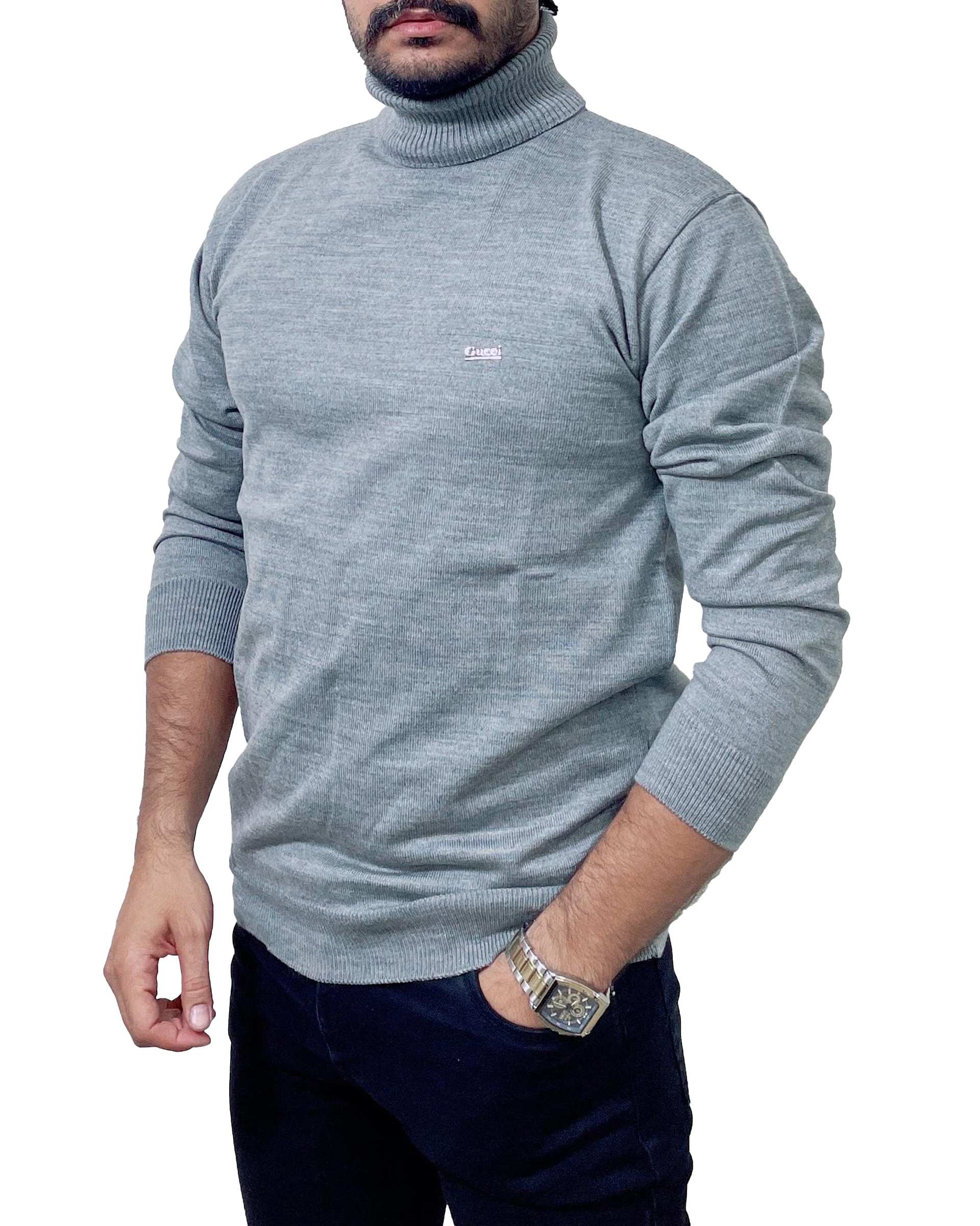 پلیور مردانه یقه اسکی طوسی دیورسو Diverso کد 4821
