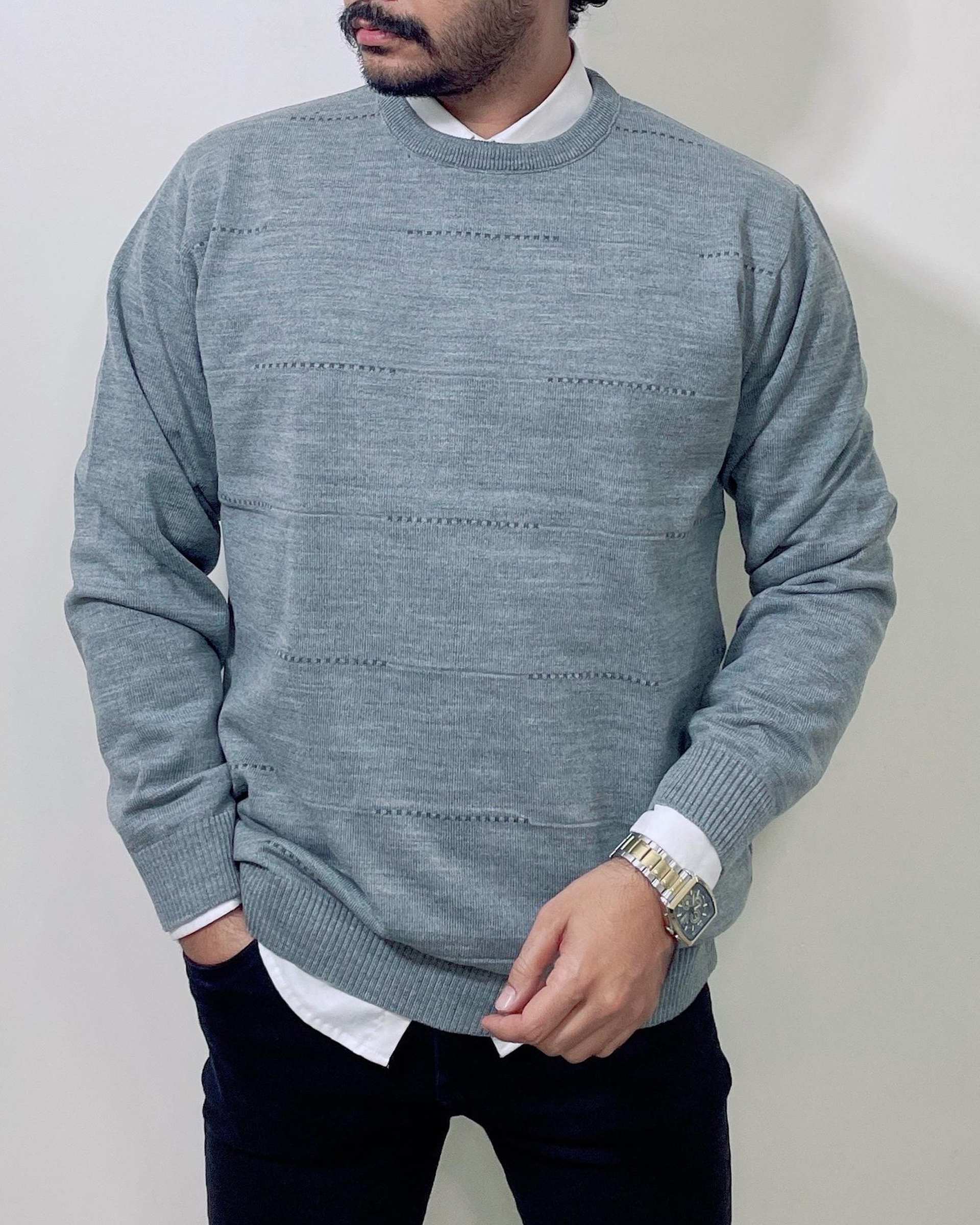 پلیور مردانه طوسی دیورسو Diverso کد 4822