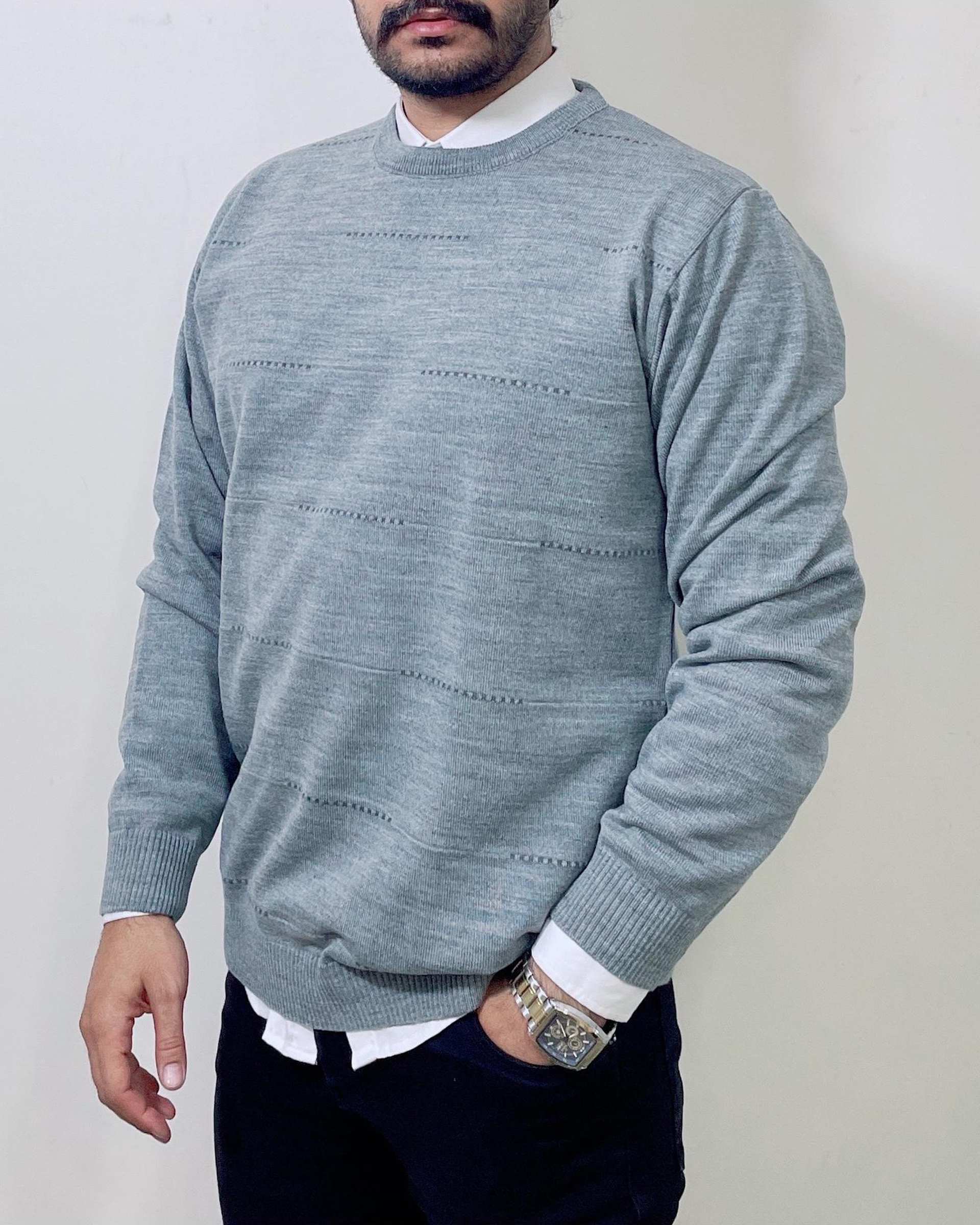 پلیور مردانه طوسی دیورسو Diverso کد 4822