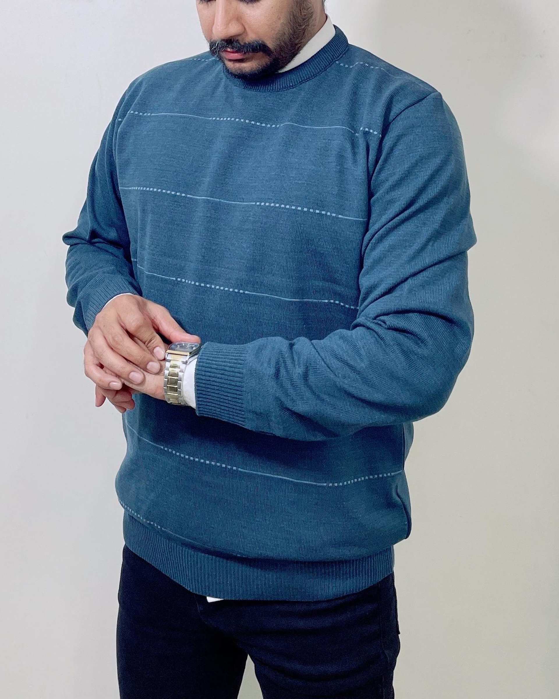 پلیور مردانه سرمه ای دیورسو Diverso کد 4823