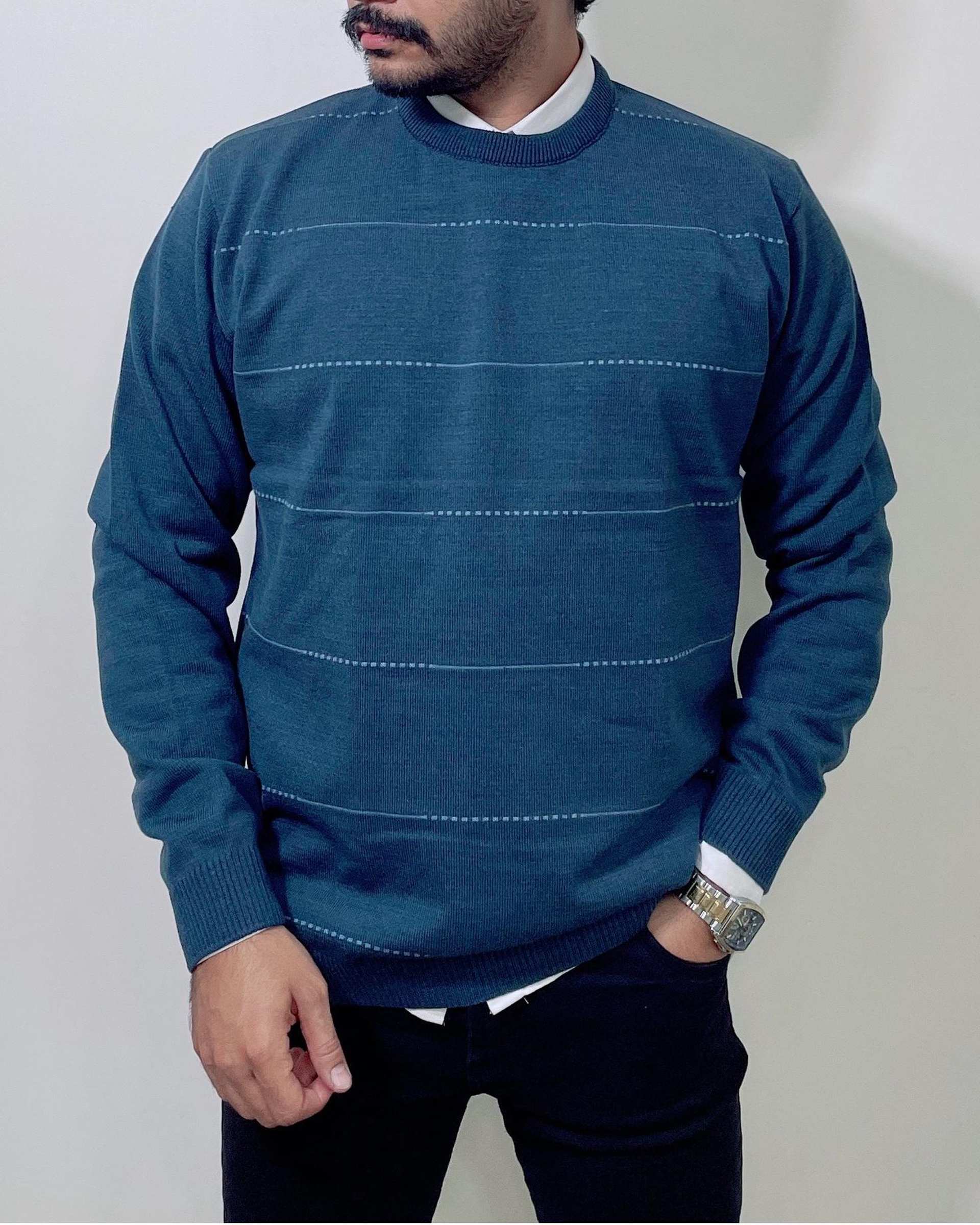 پلیور مردانه سرمه ای دیورسو Diverso کد 4823