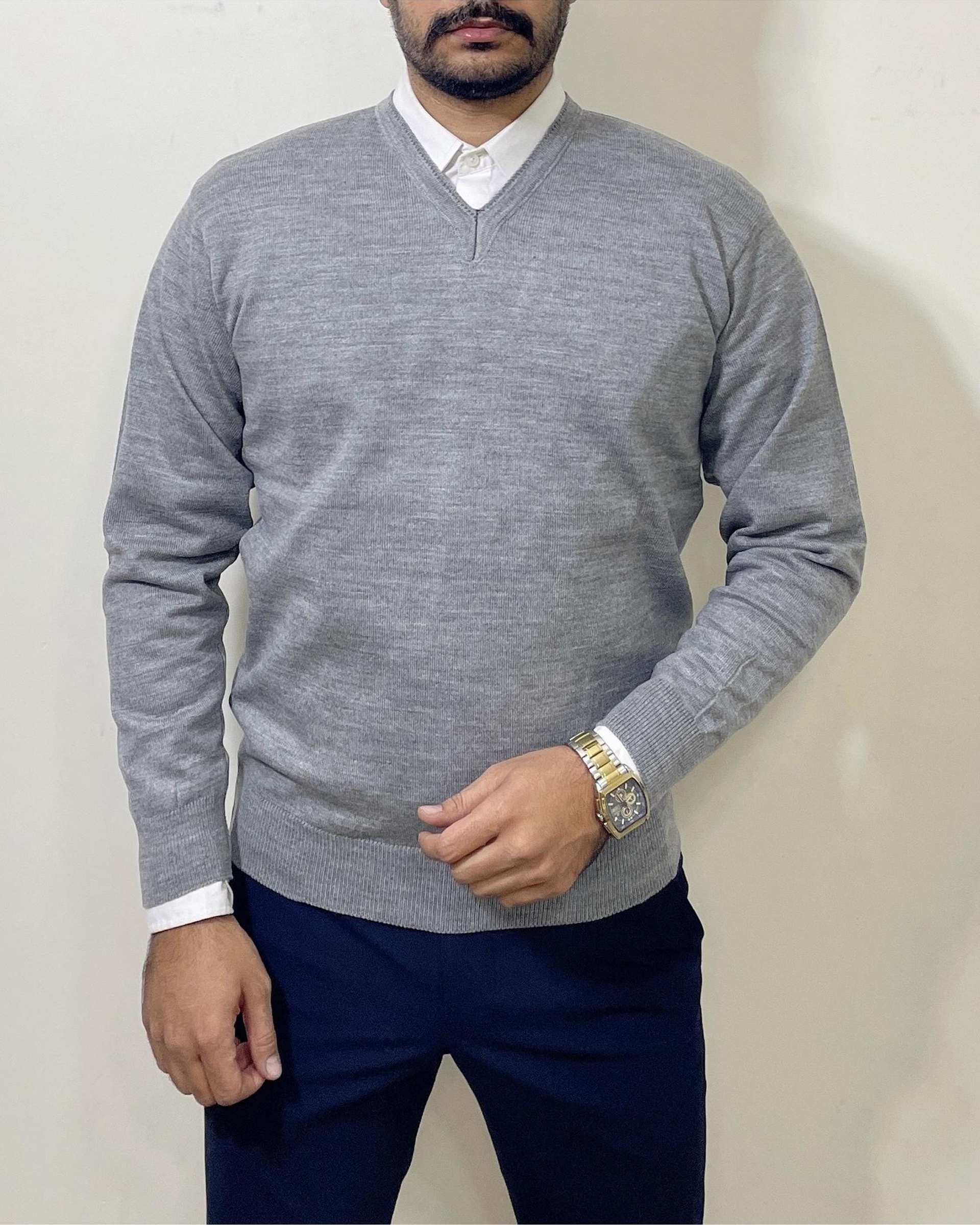 پلیور مردانه طوسی دیورسو Diverso کد 4824