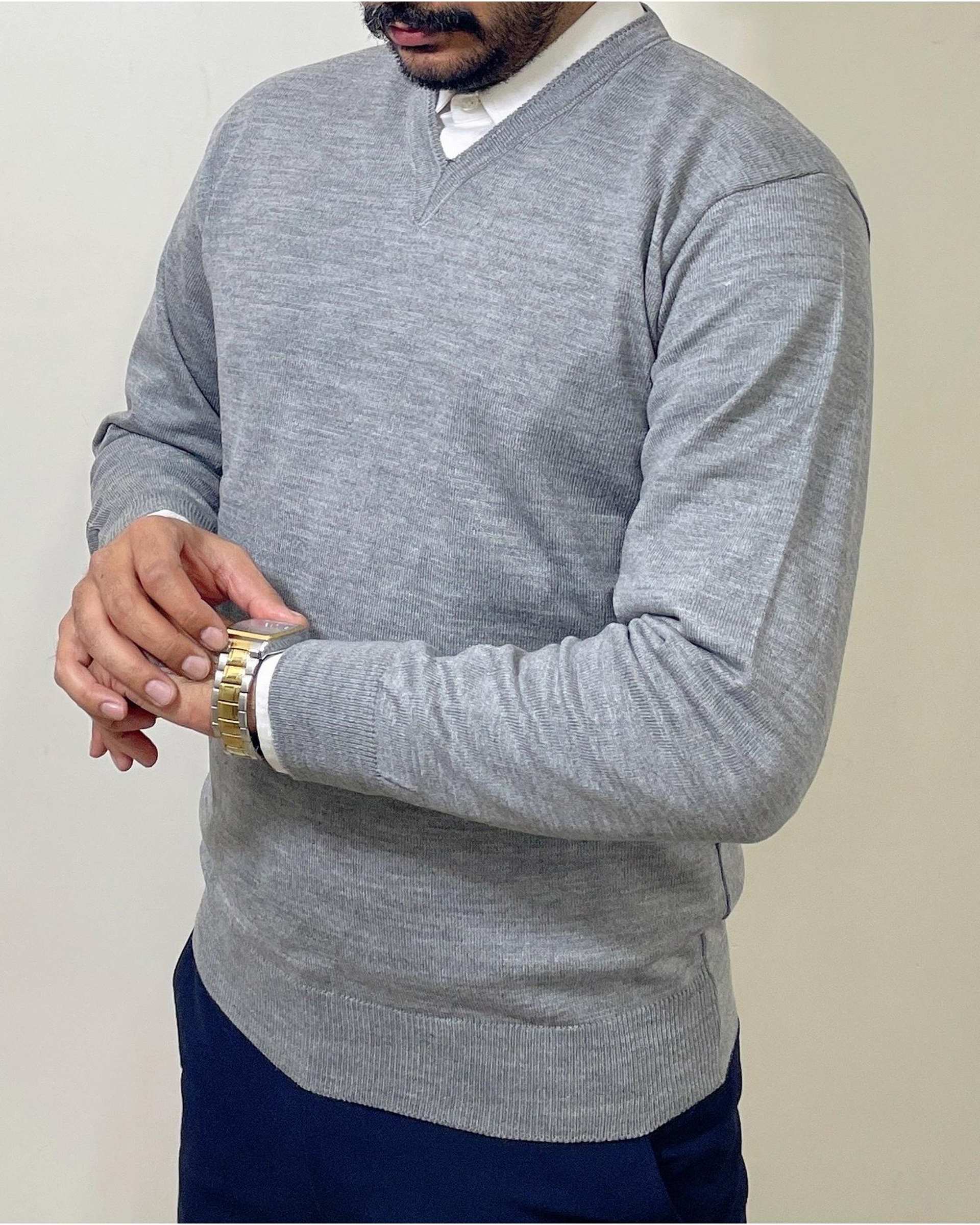 پلیور مردانه طوسی دیورسو Diverso کد 4824