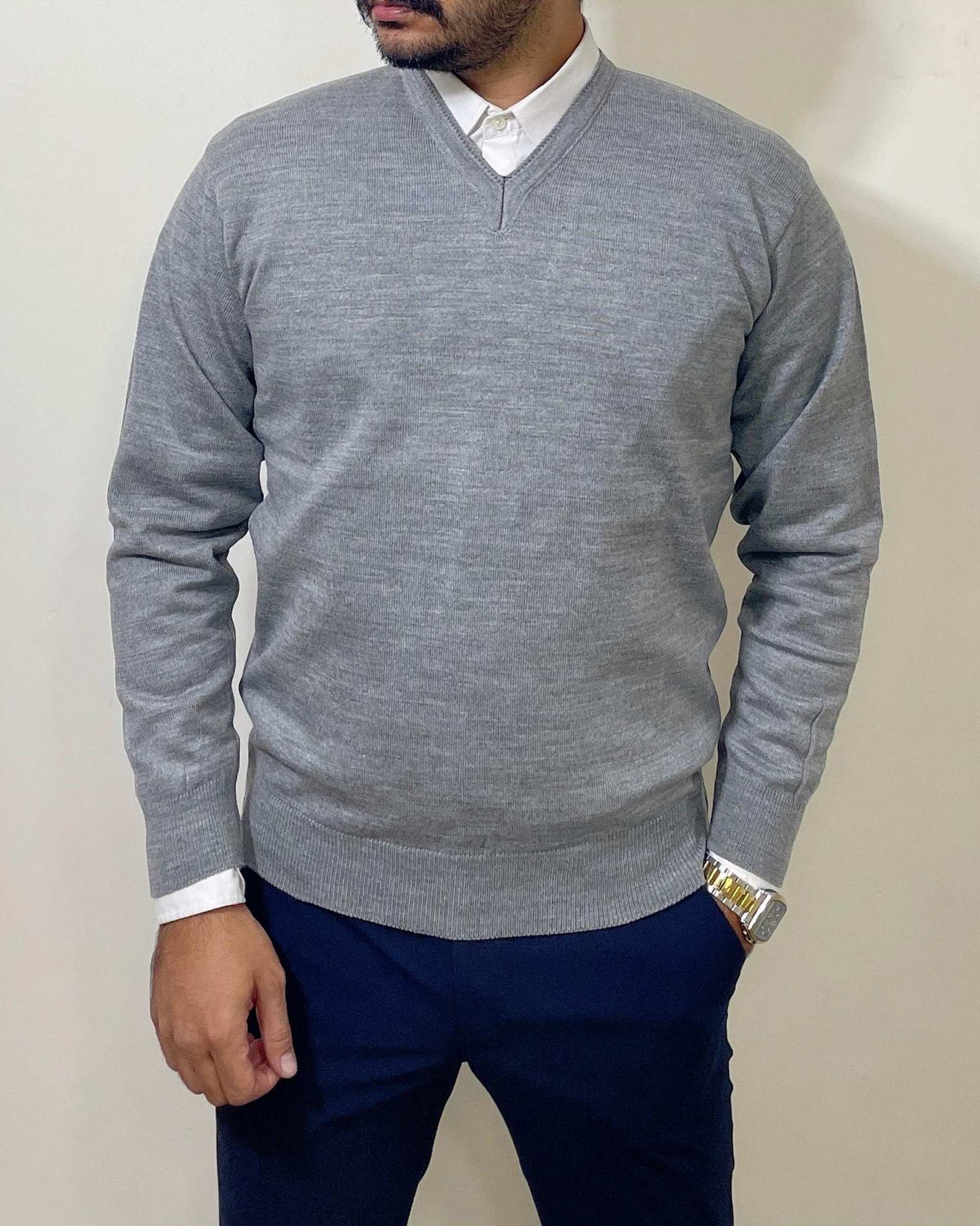 پلیور مردانه طوسی دیورسو Diverso کد 4824