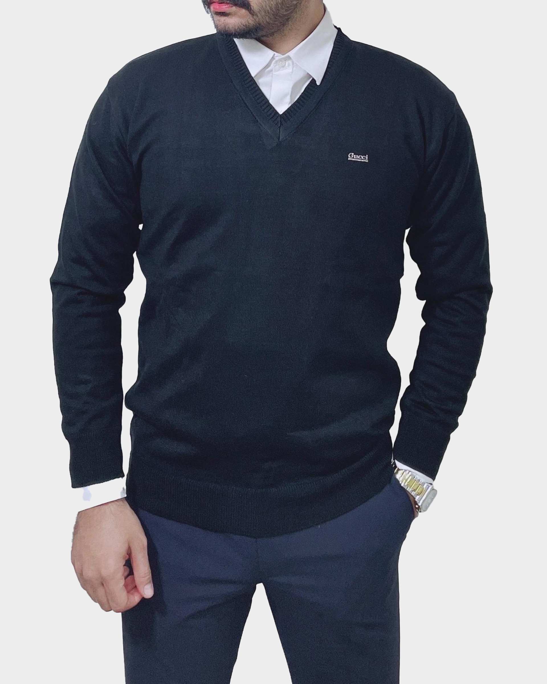 پلیور مردانه مشکی دیورسو Diverso کد 4826