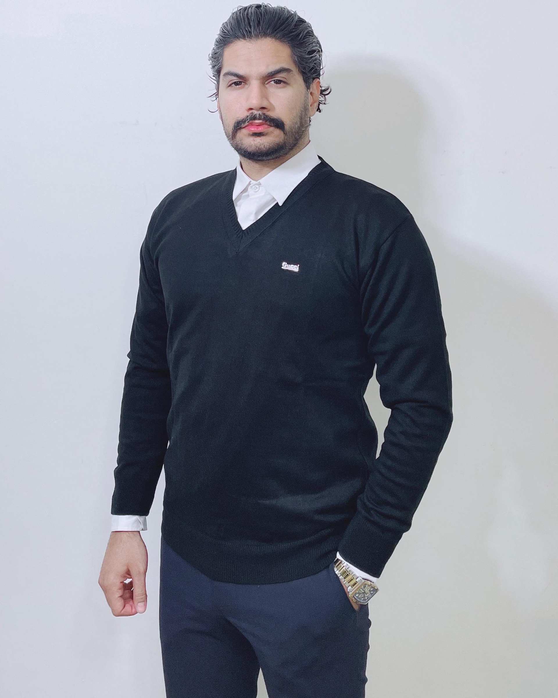 پلیور مردانه مشکی دیورسو Diverso کد 4826