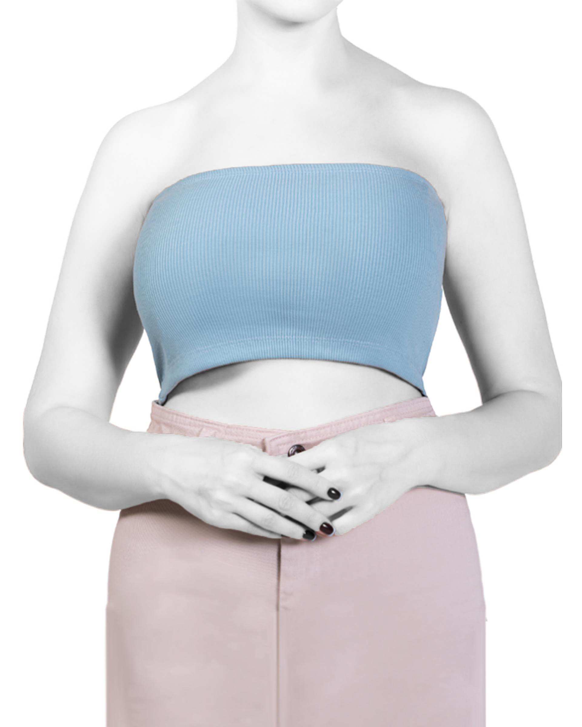 تاپ زنانه نیم تنه آبی سرژه Serge کد 203606