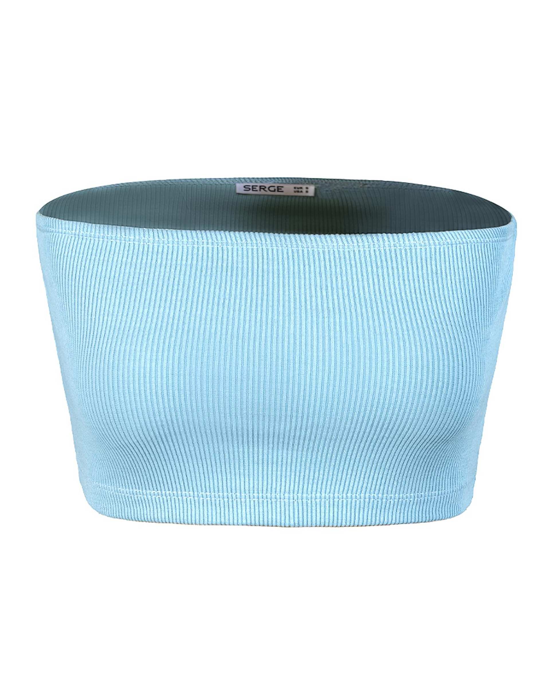 تاپ زنانه نیم تنه آبی سرژه Serge کد 203606