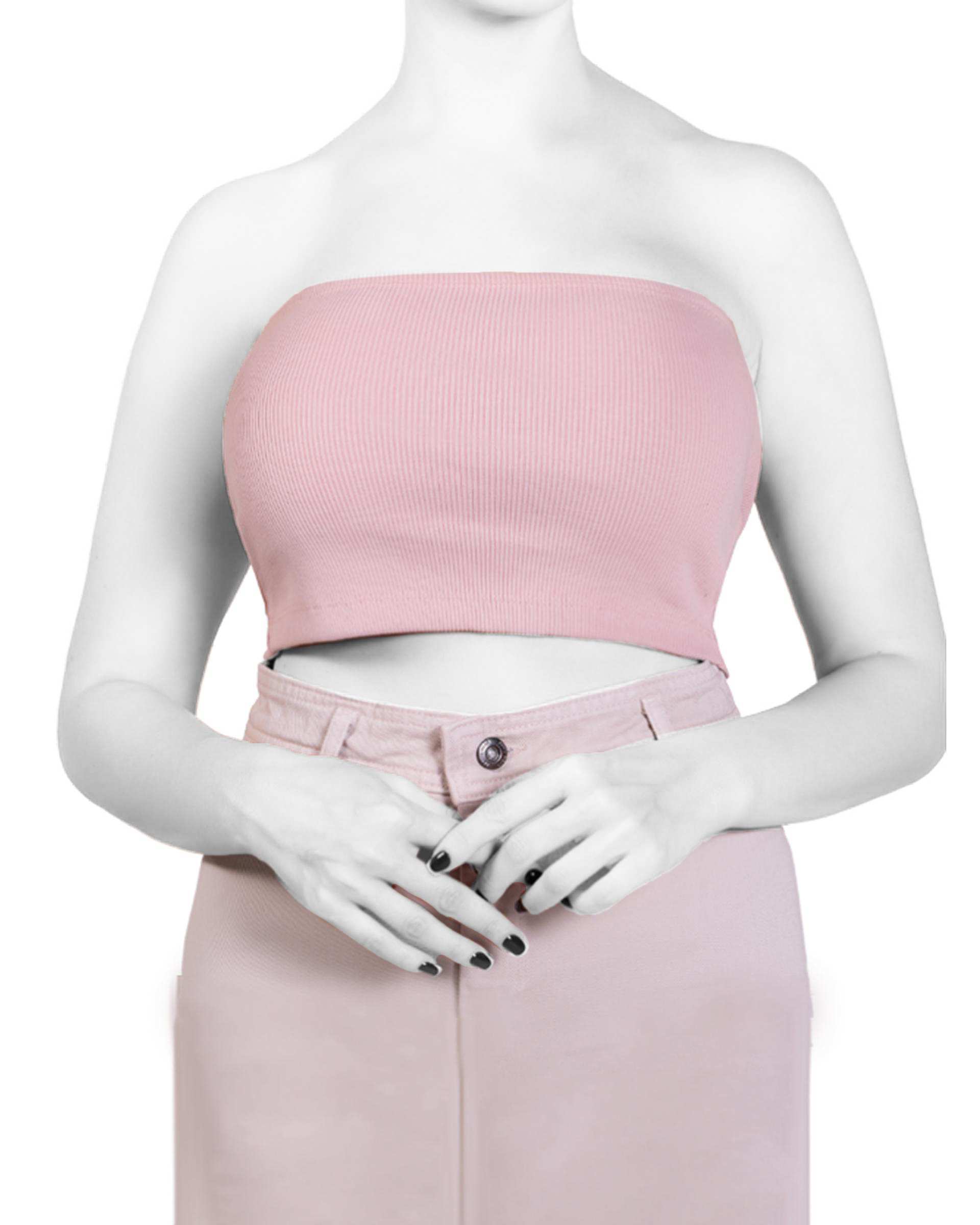 تاپ زنانه نیم تنه صورتی سرژه Serge کد 203606