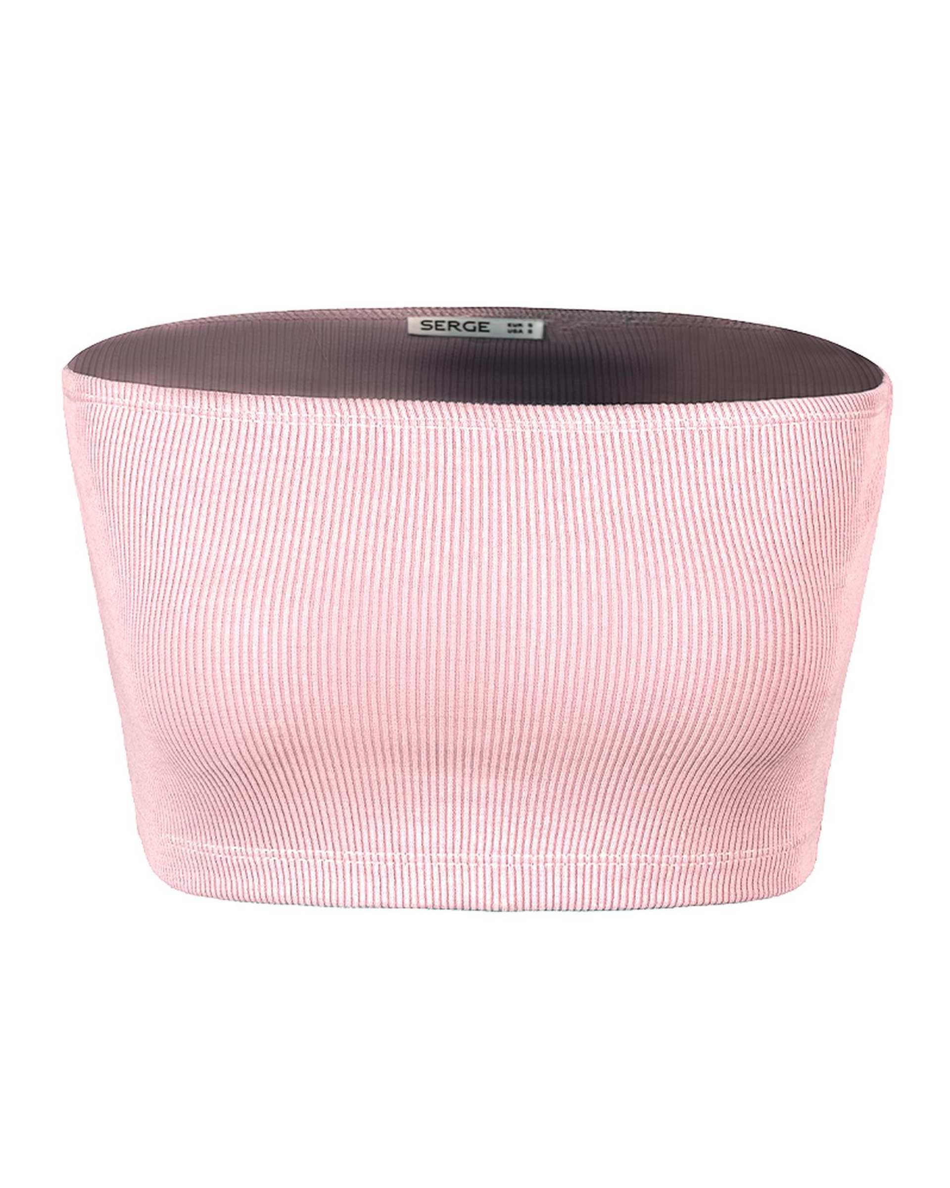 تاپ زنانه نیم تنه صورتی سرژه Serge کد 203606