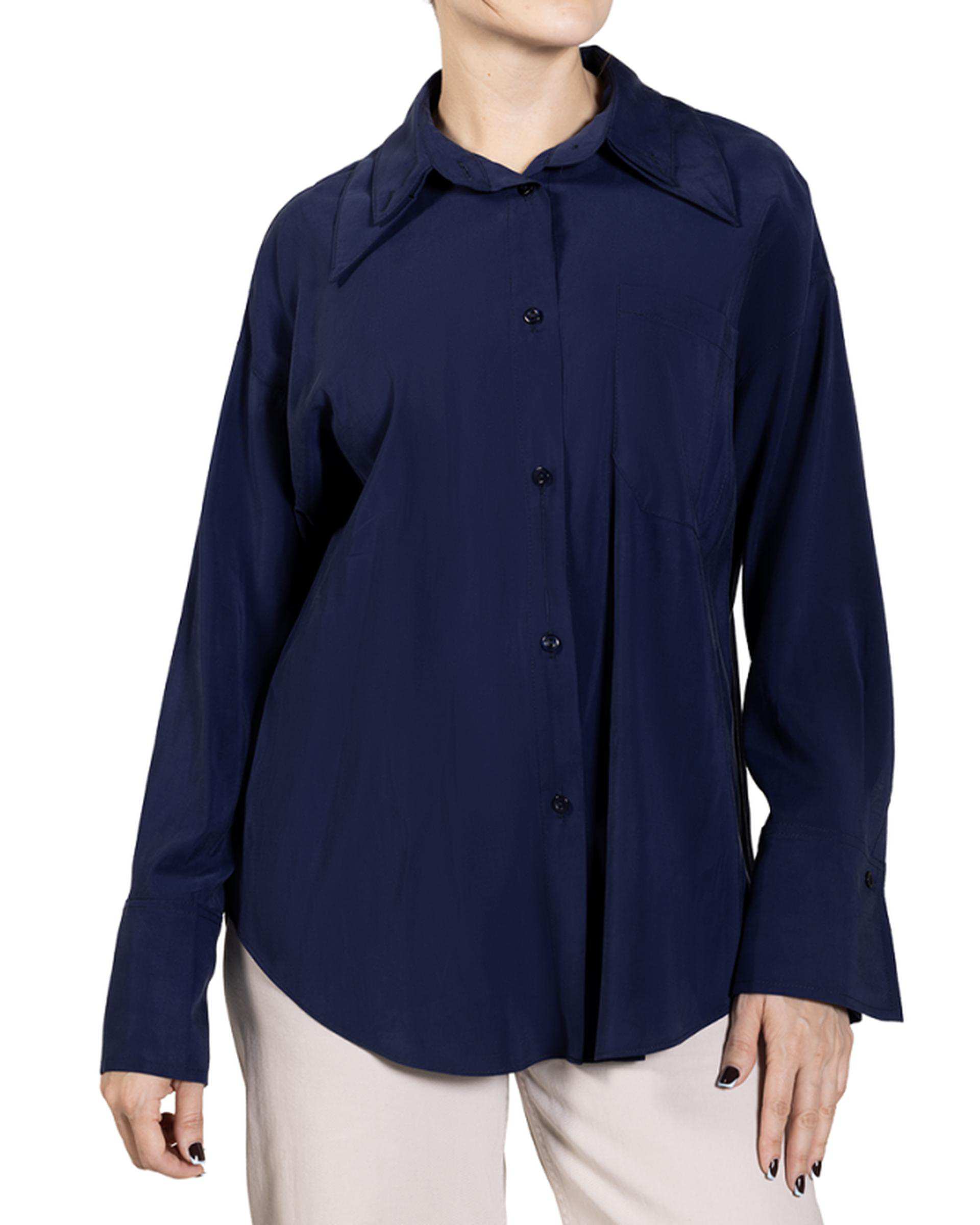 شومیز زنانه سرمه ای سرژه Serge کد 207388