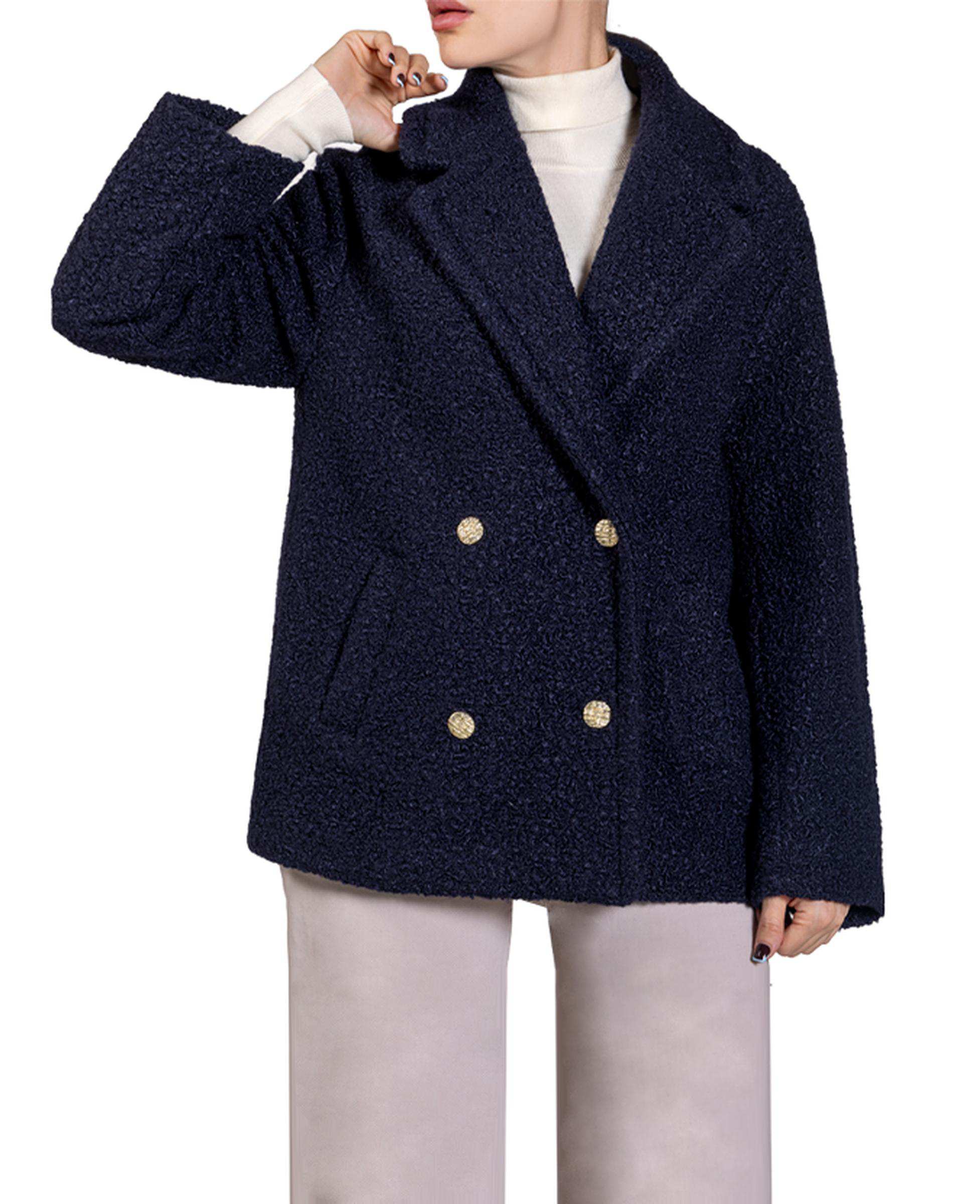 پالتو زنانه سرمه ای سرژه Serge کد 230159