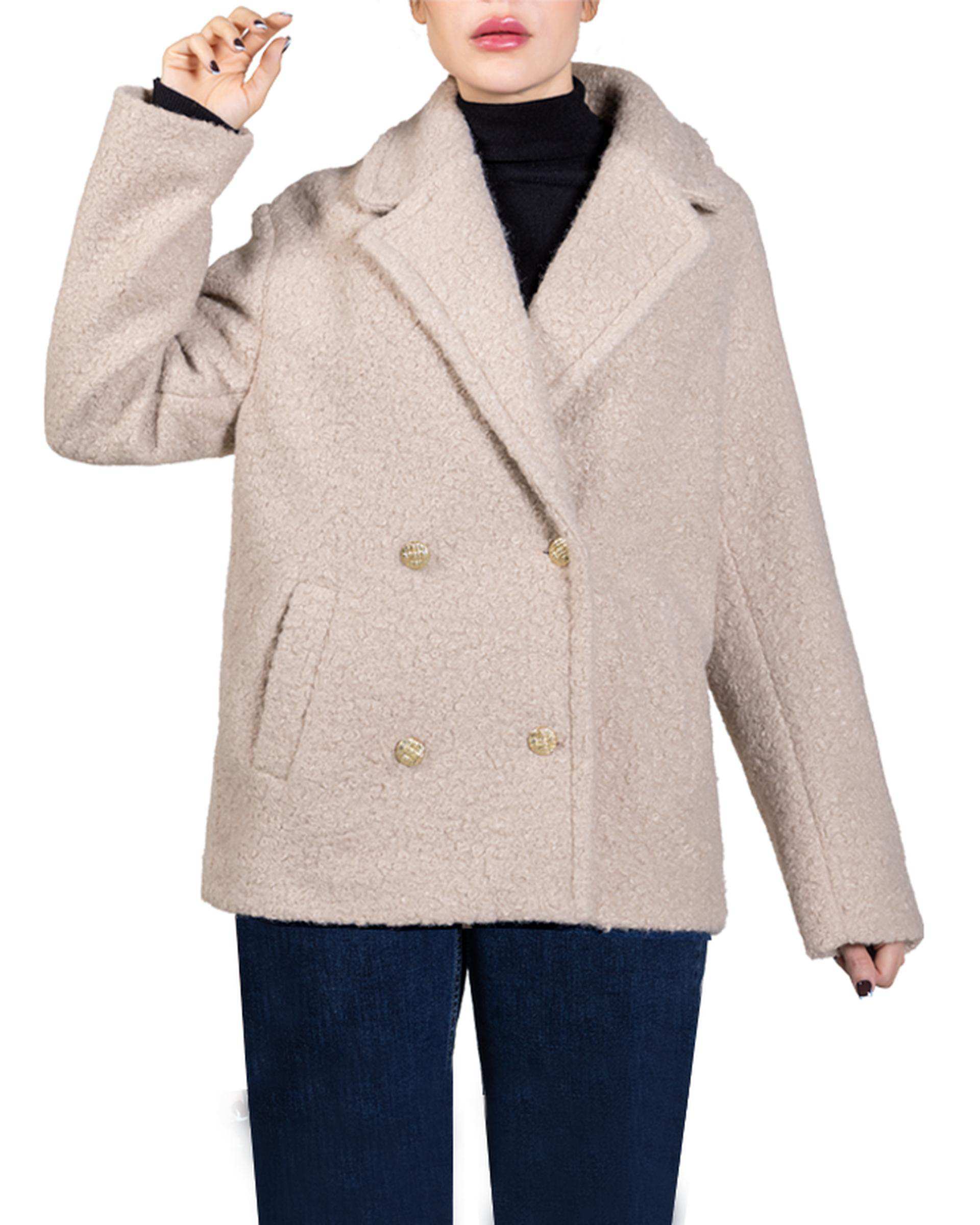 پالتو زنانه کرم سرژه Serge کد 230159