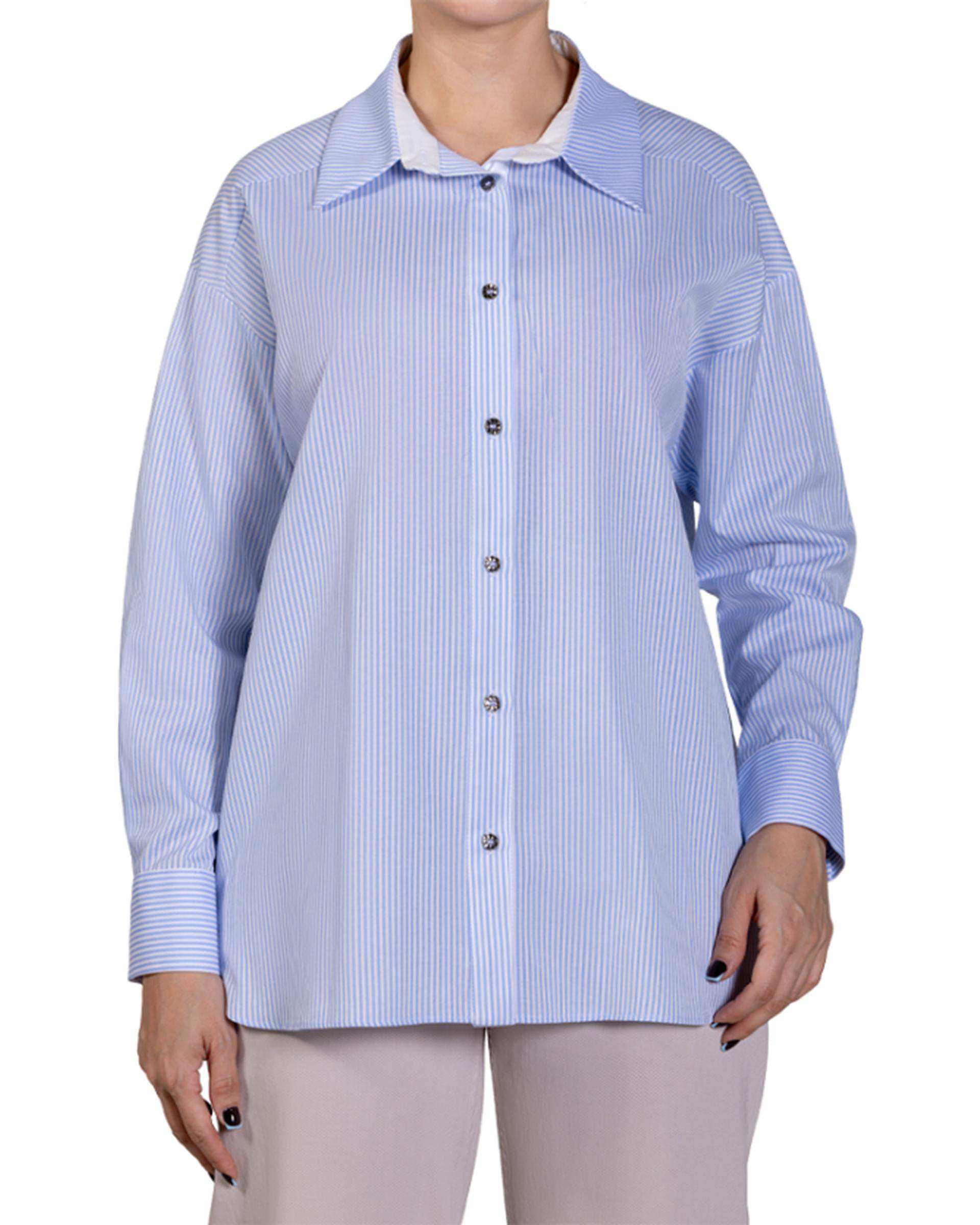 شومیز زنانه آبی سرژه Serge کد 232189