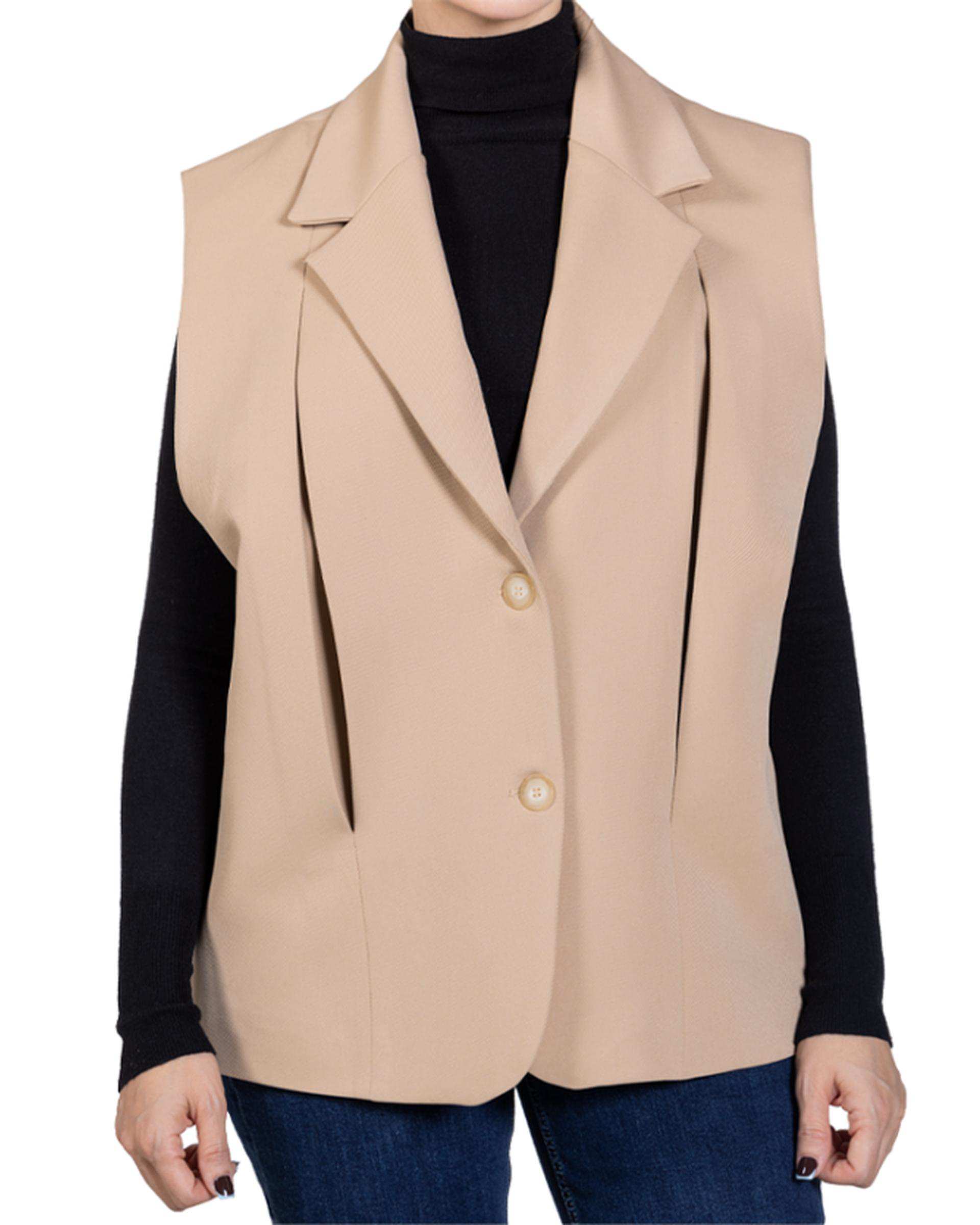 وست زنانه کرم سرژه Serge کد 234125