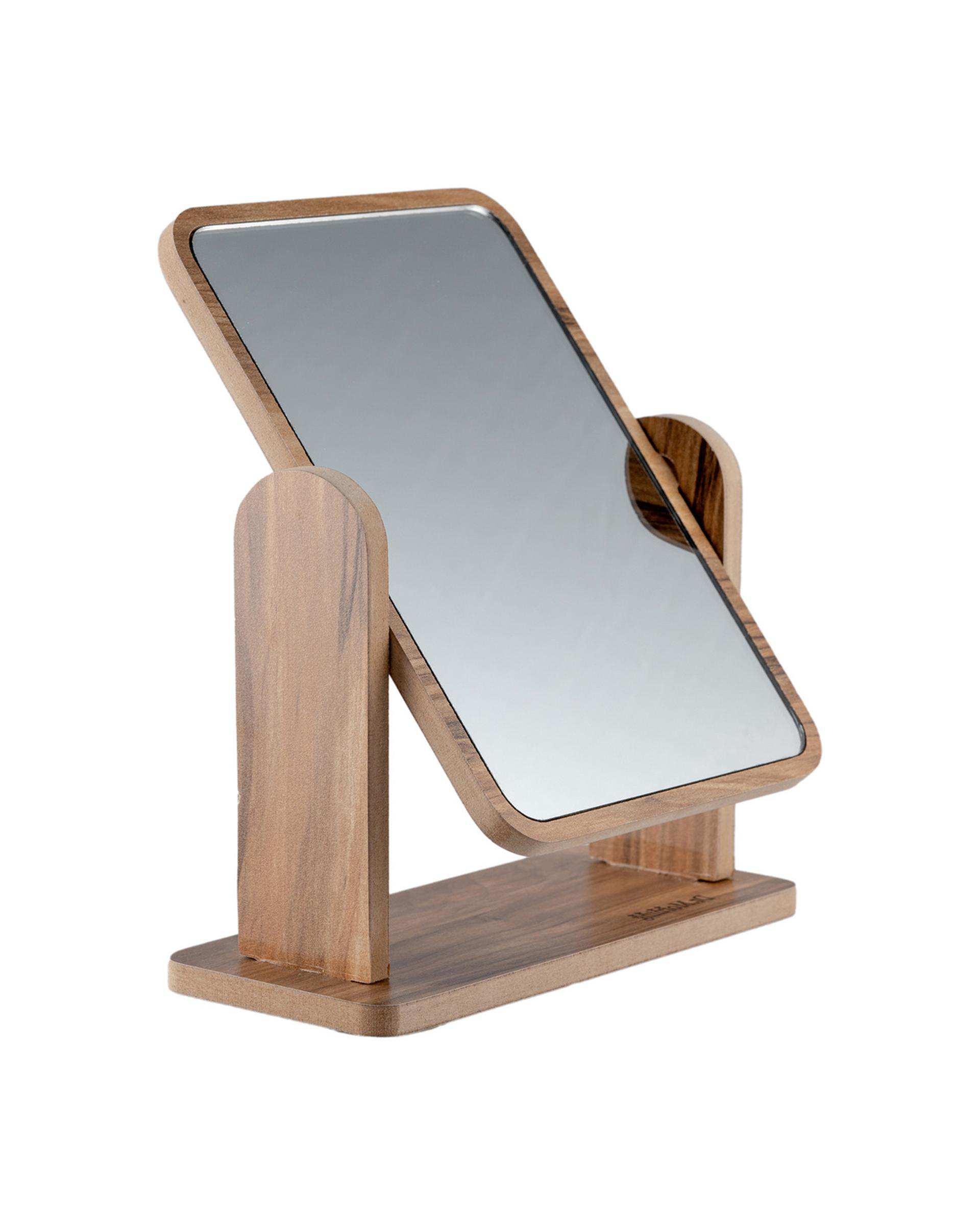 آینه رومیزی چوبی