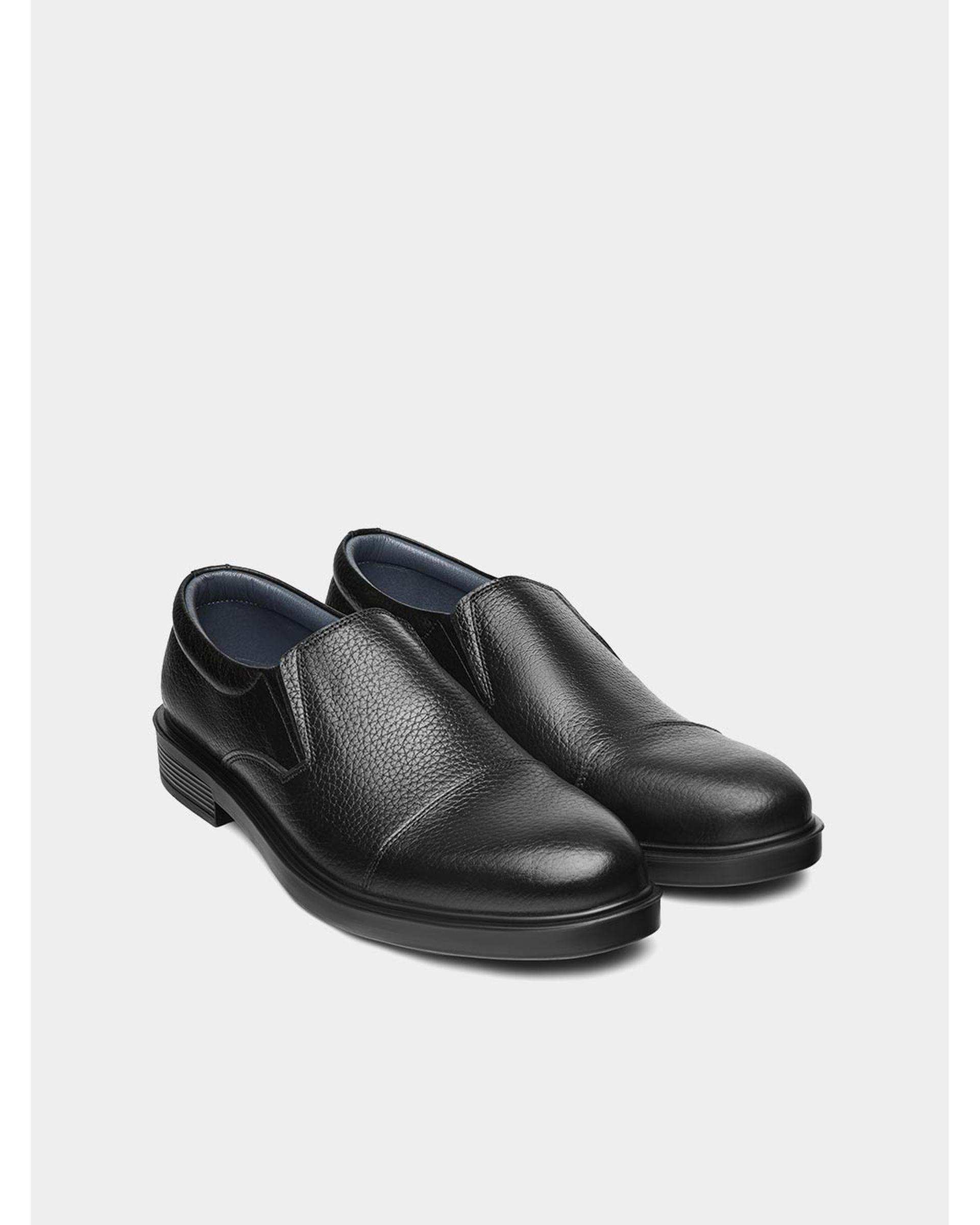 کفش چرم مردانه کلاسیک مشکی نوین چرم Novincharm مدل MS3185 7810