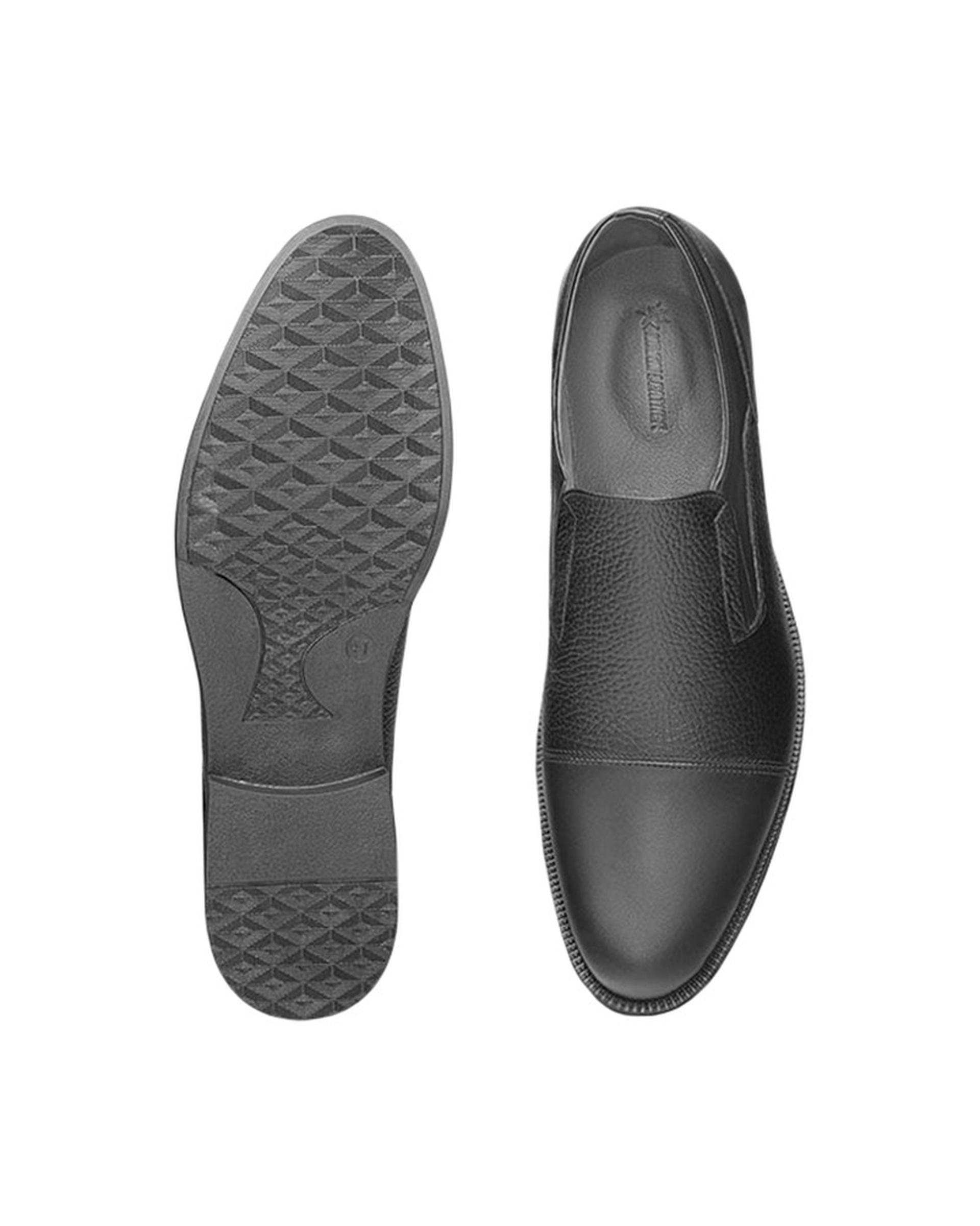 کفش چرم مردانه کلاسیک مشکی نوین چرم Novincharm مدل MS3231