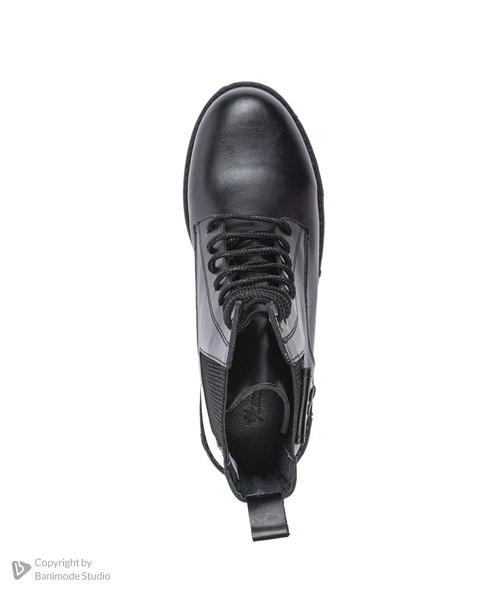 نیم بوت چرم زنانه مشکی نوین چرم Novincharm مدل WS3664 1726