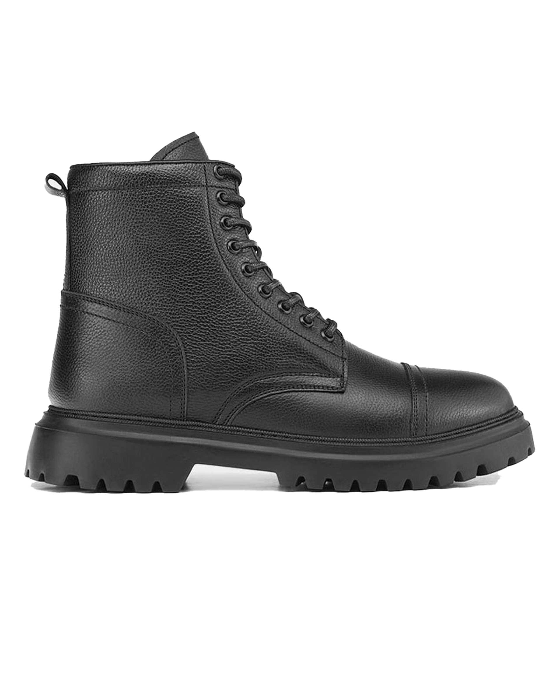 نیم بوت چرم زنانه مشکی نوین چرم Novincharm مدل WS3716 1814