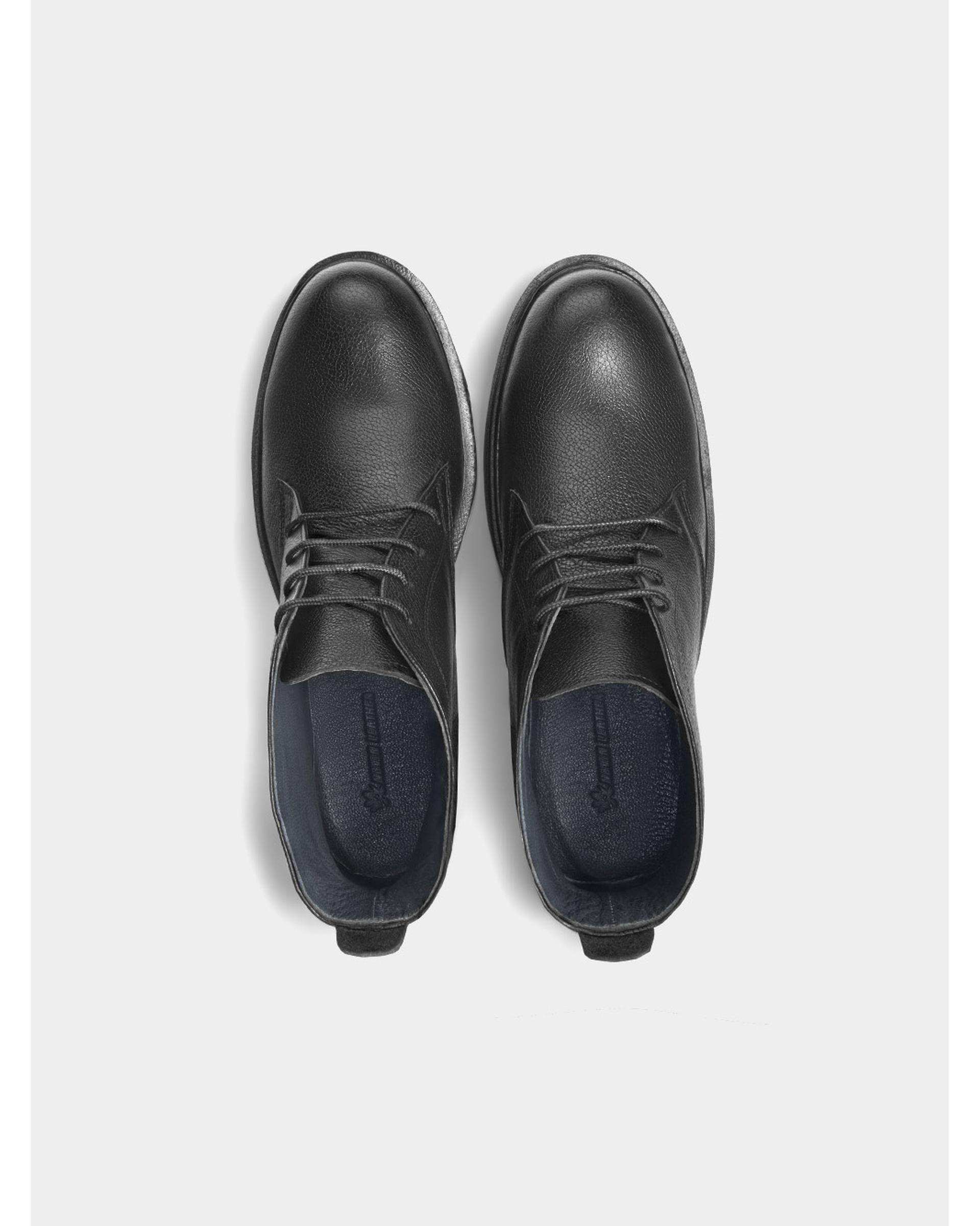 نیم بوت چرم زنانه مشکی نوین چرم Novincharm مدل WS3718 1816