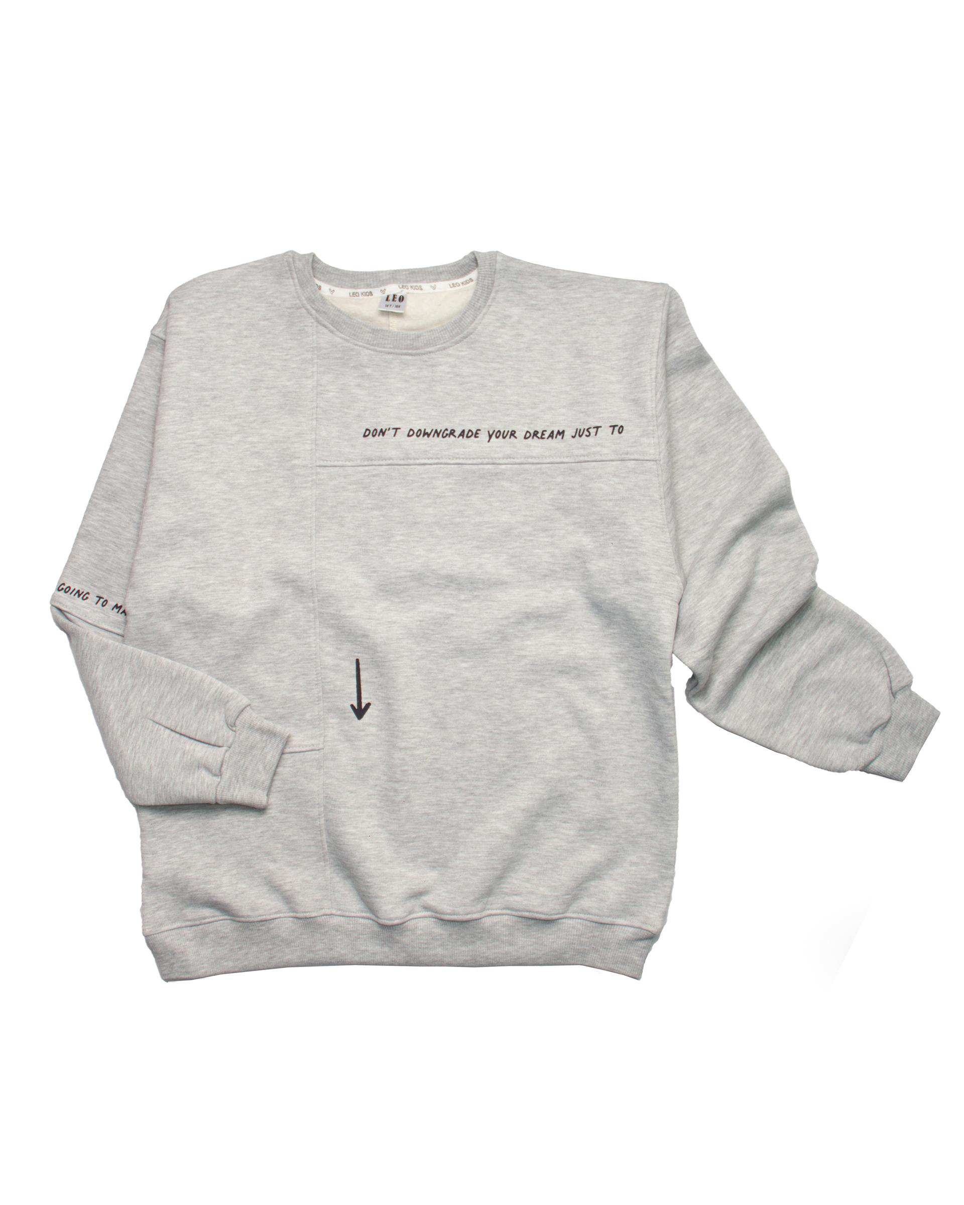 سویشرت دخترانه طوسی لئو کیدز Leo Kids کد 6843