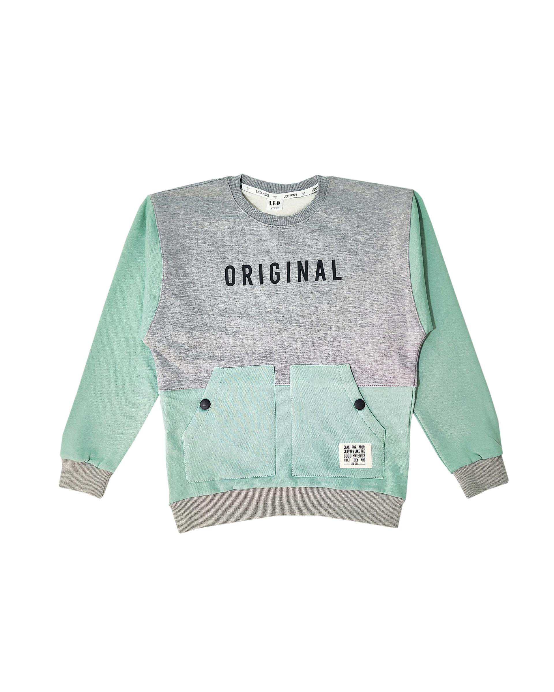 سویشرت بچگانه سبز لئو کیدز Leo Kids کد 6844