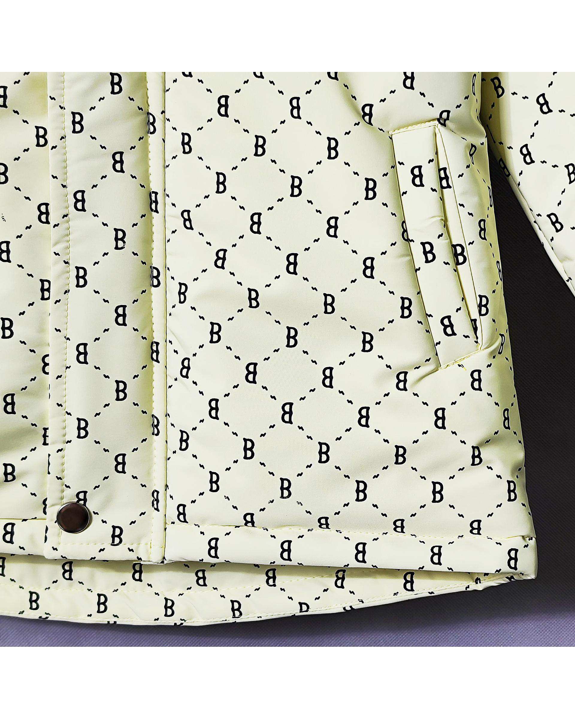 کاپشن بچگانه لیمویی لئو کیدز Leo Kids طرح بالنسیاگا کد 6858-1