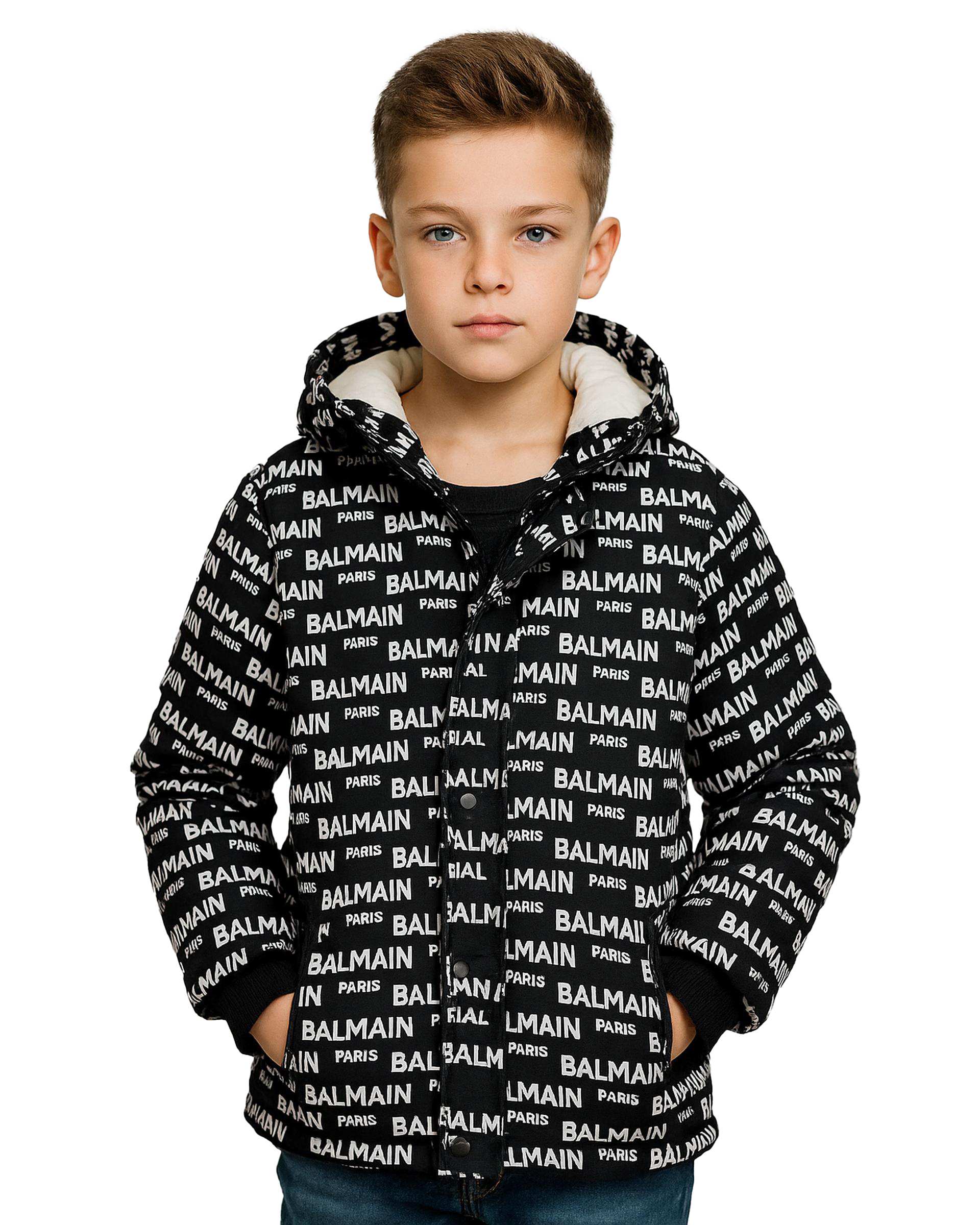 کاپشن بچگانه مشکی لئو کیدز Leo Kids طرح بالمین کد 6859-1